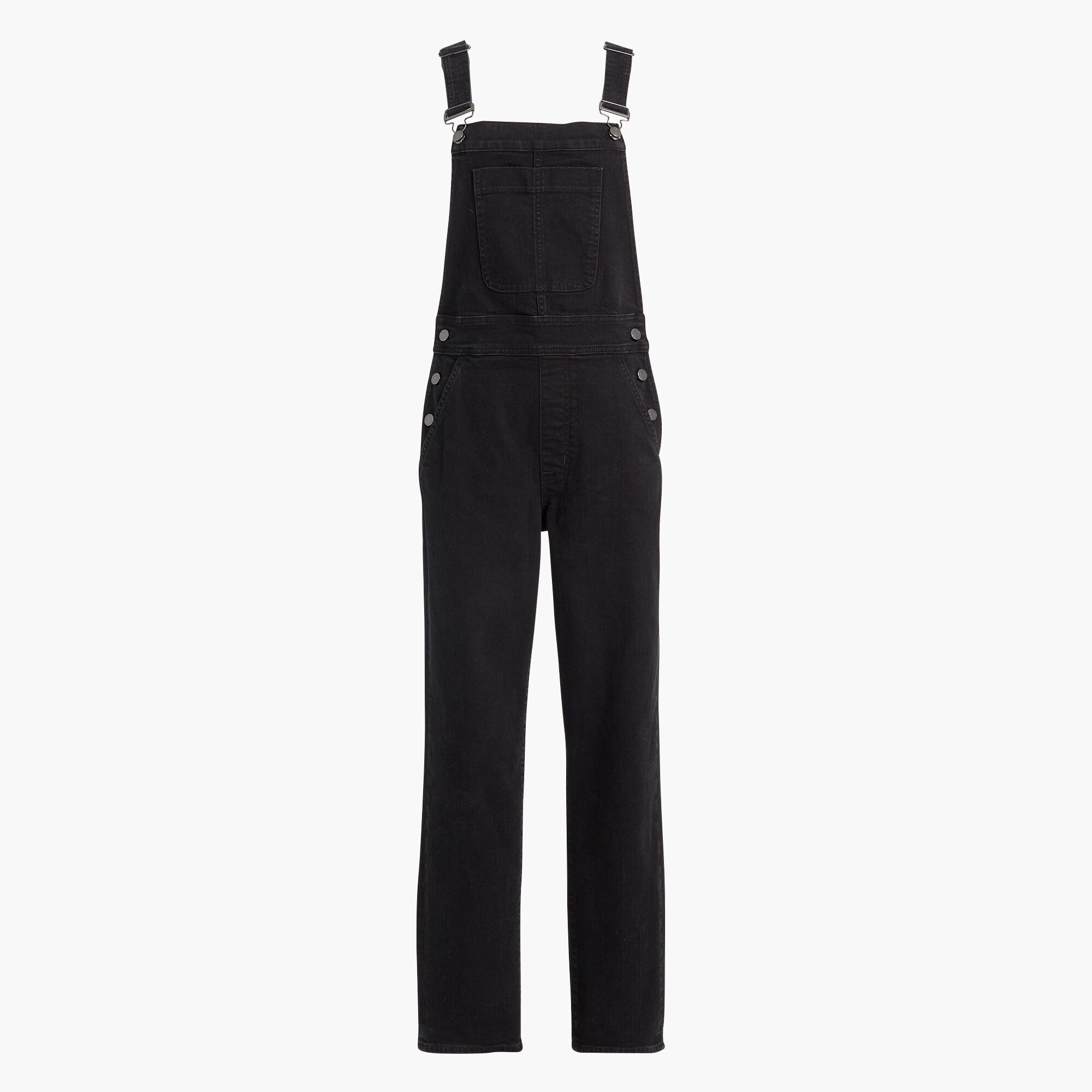 overalls in black denim for women