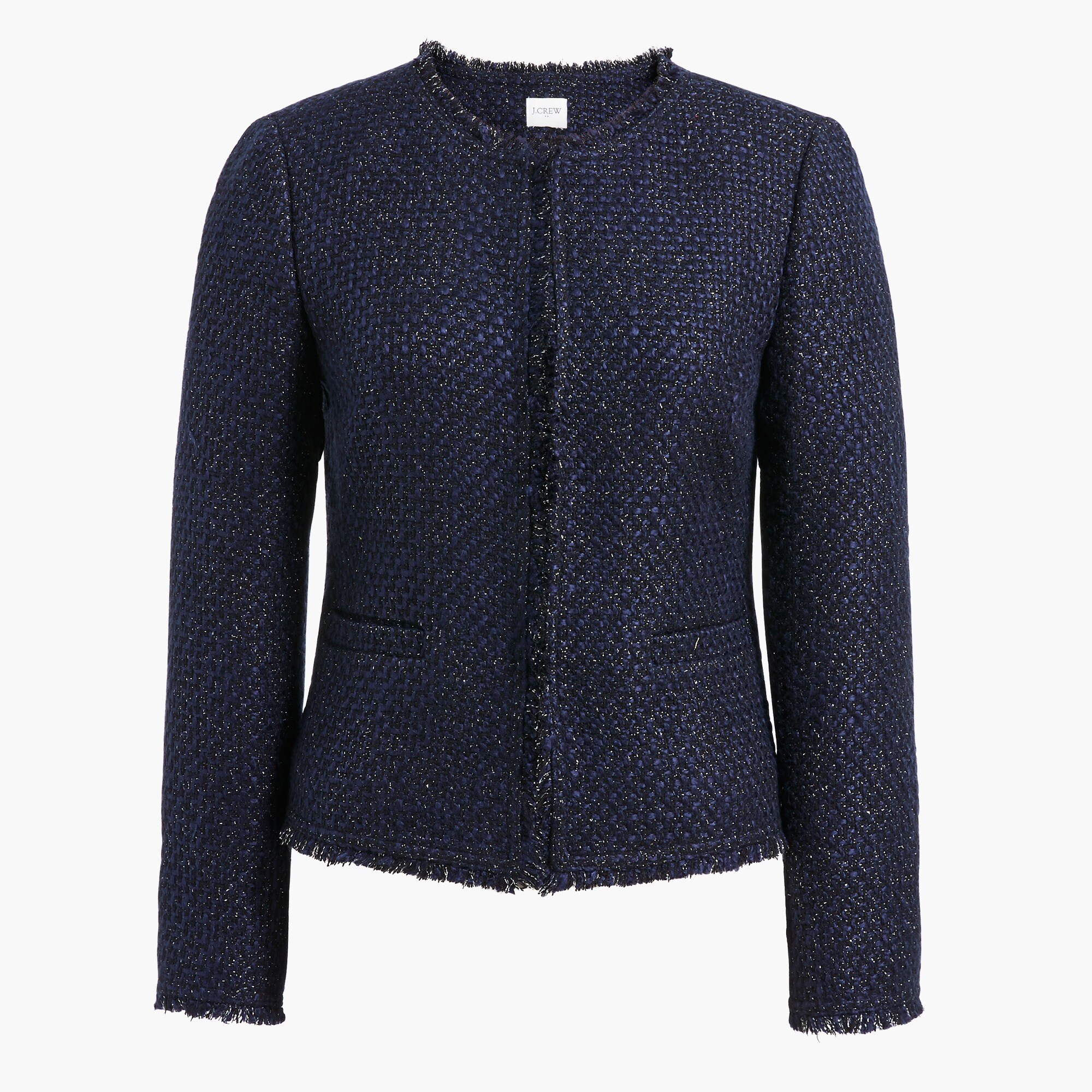 lurex tweed fringe jacket for women