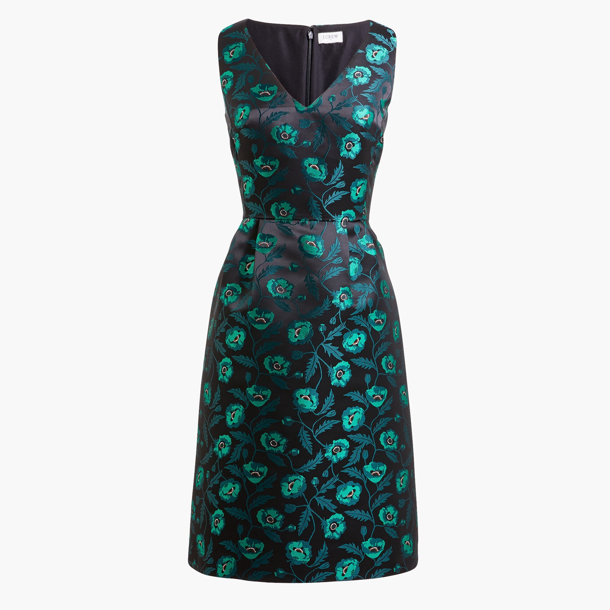 Jacquard V-neck cocktail dress