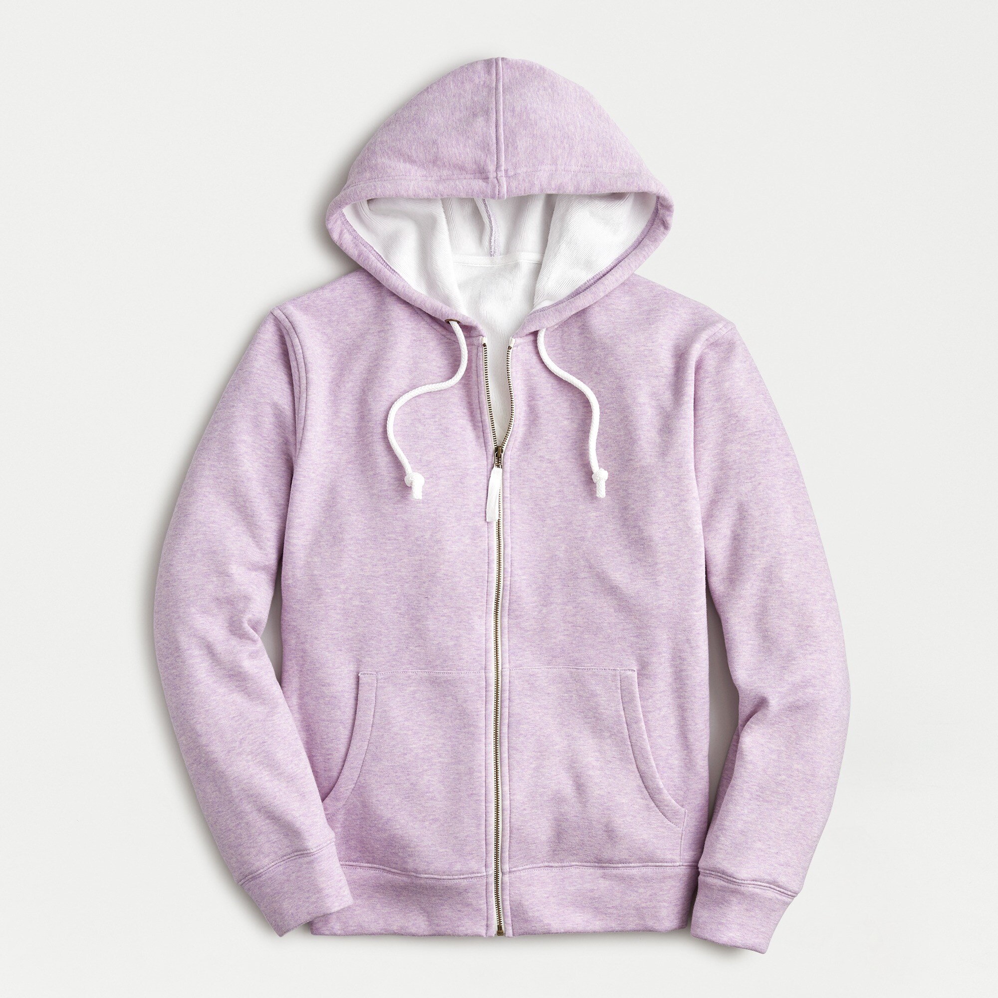 Velour-lined hoodie sweatshirt