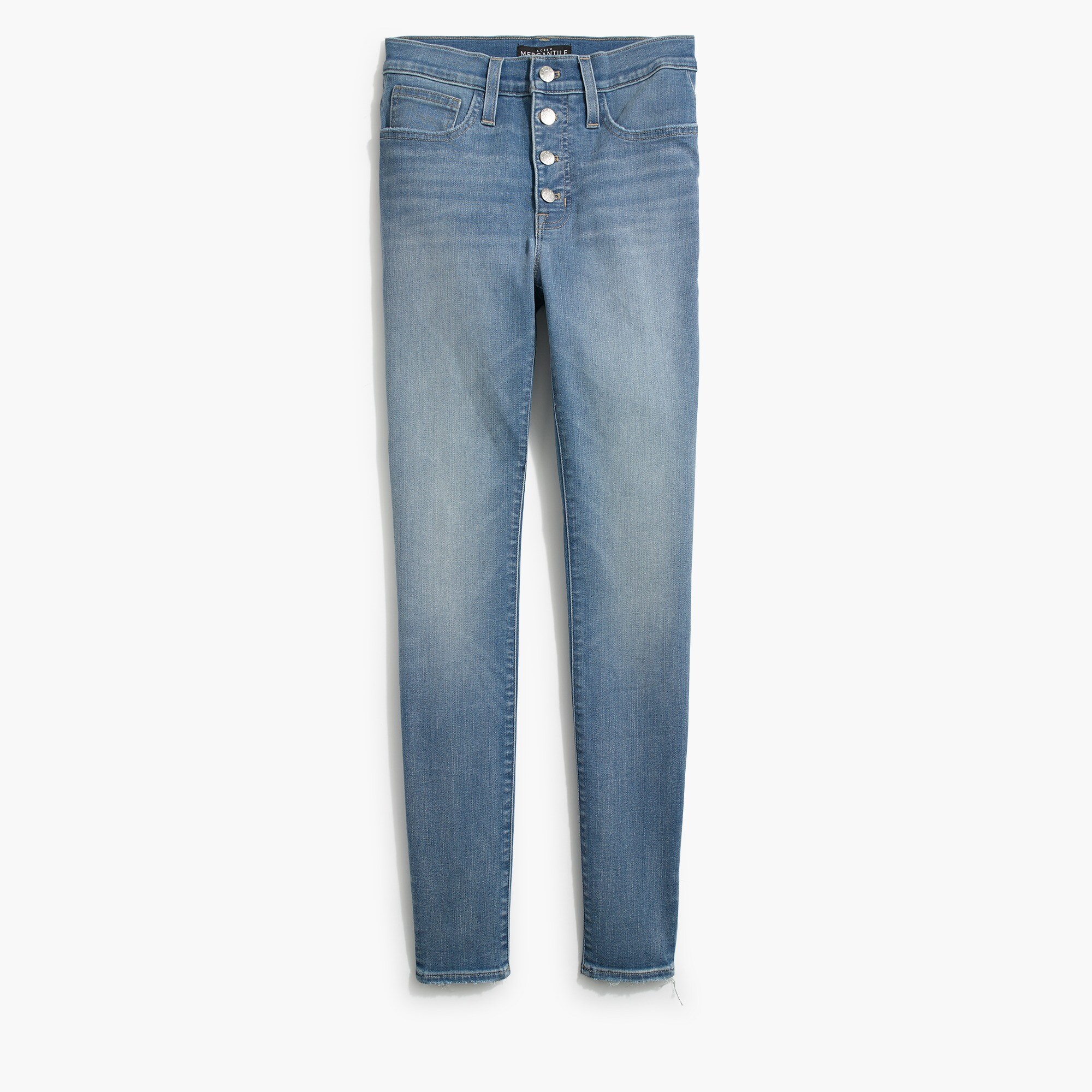 9" high-rise skinny jean with button fly