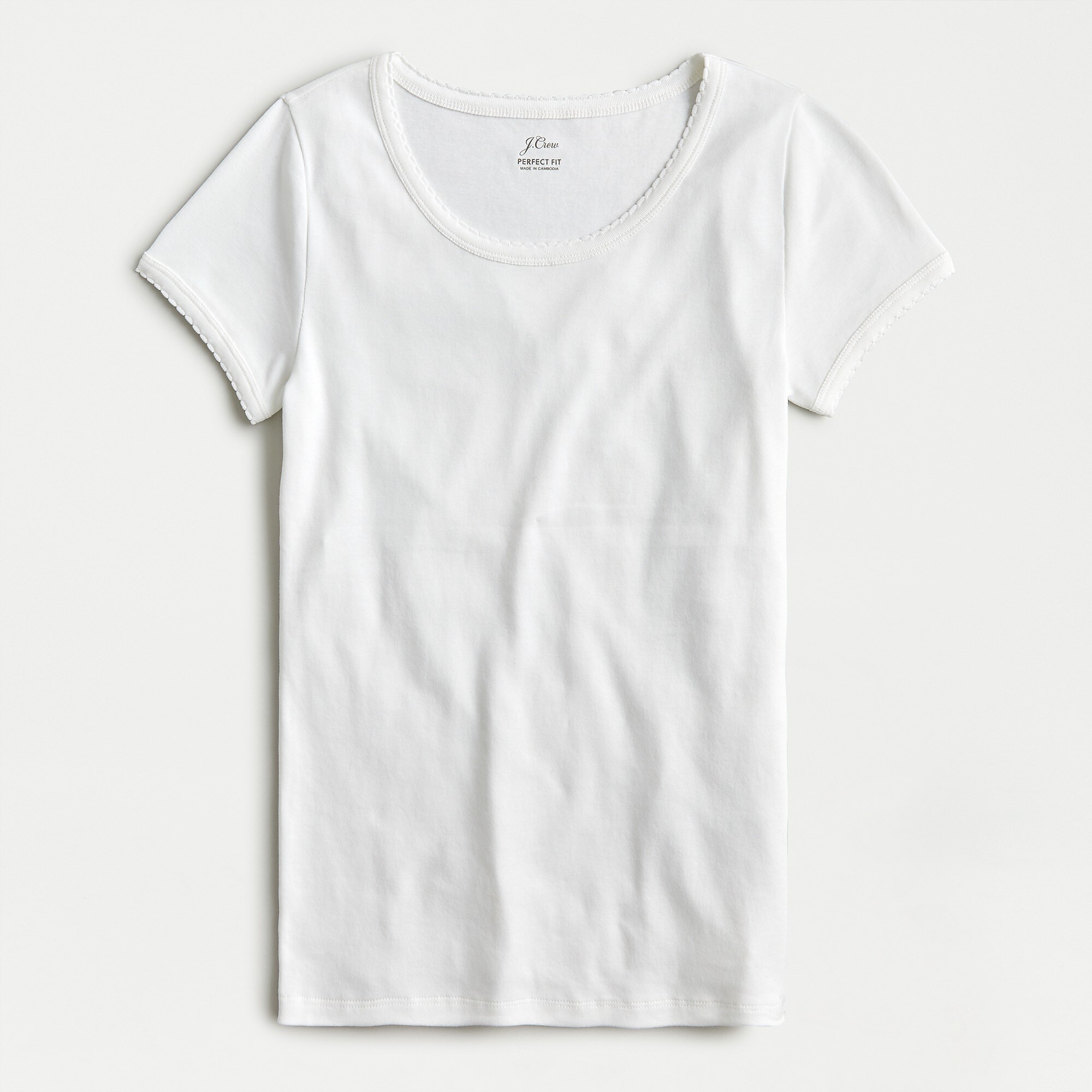 J.Crew: Slim Perfect T-shirt With Scalloped Trim