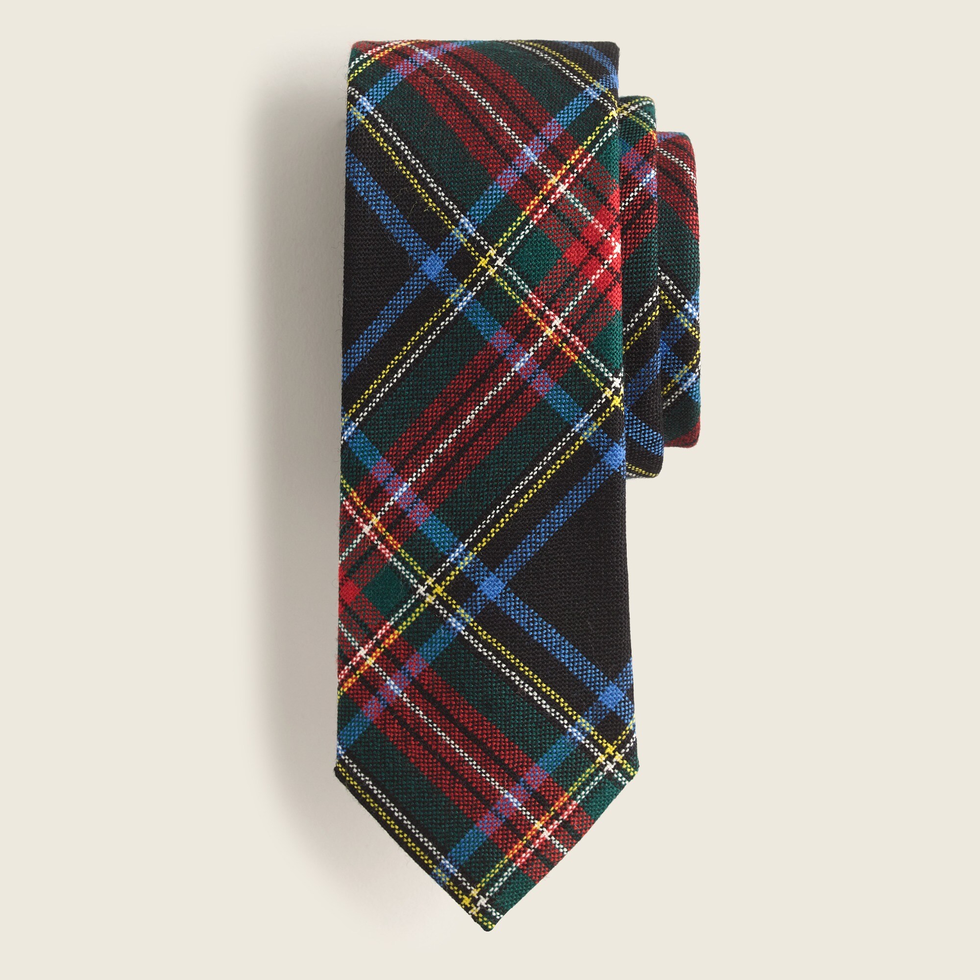 Wool tie in Stewart tartan