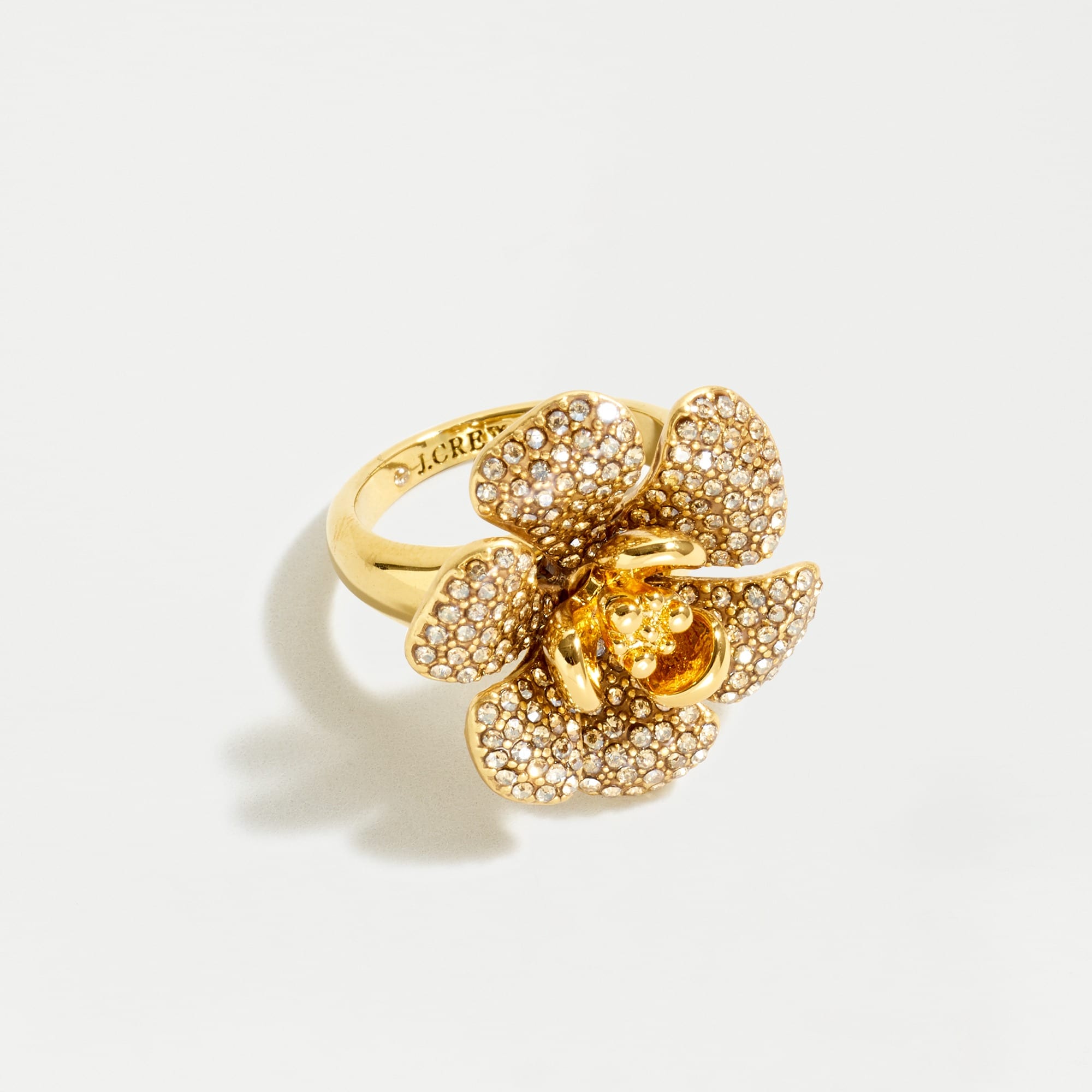 Icicle Flower Pavé Ring For Women | J.Crew