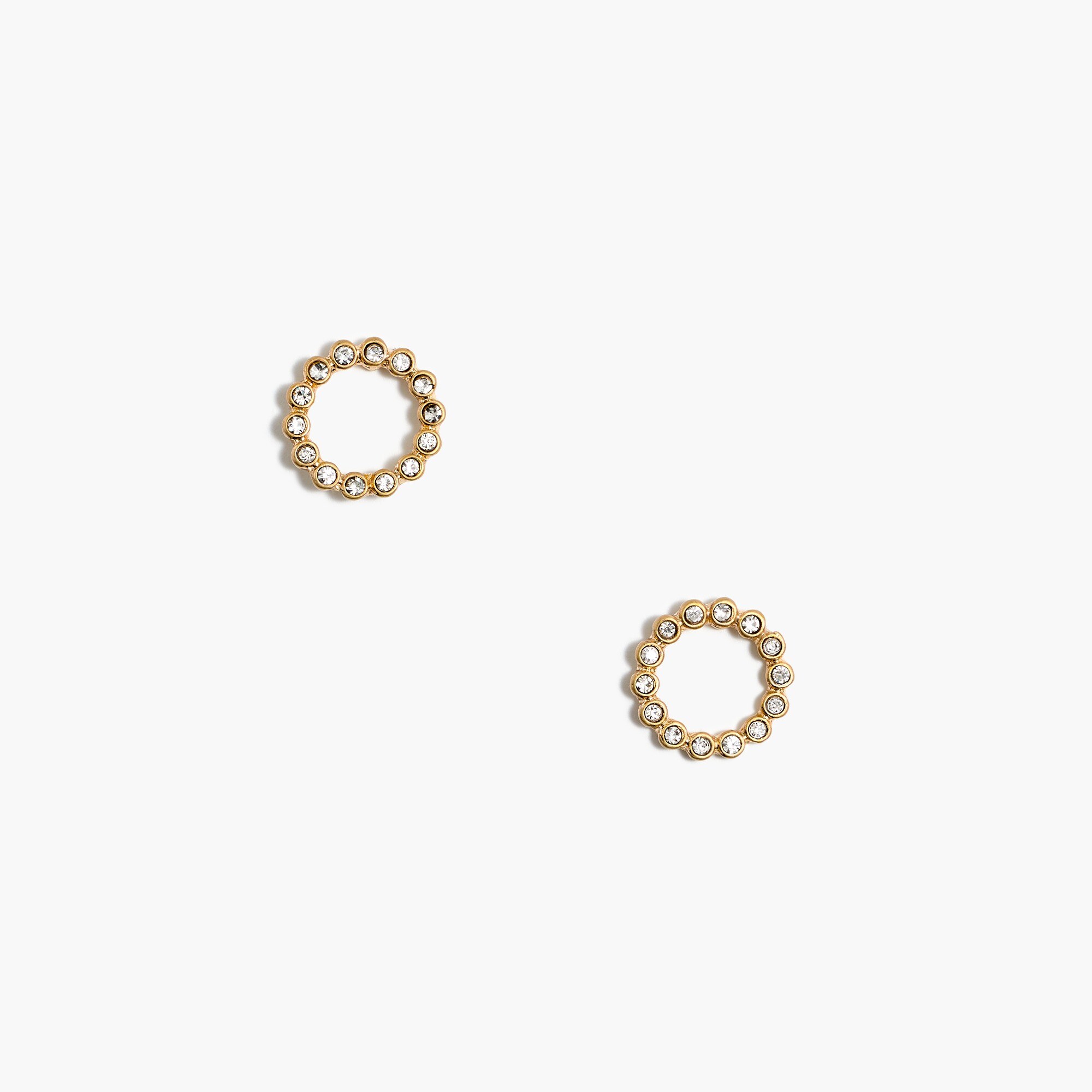 Crystal circle stud earrings