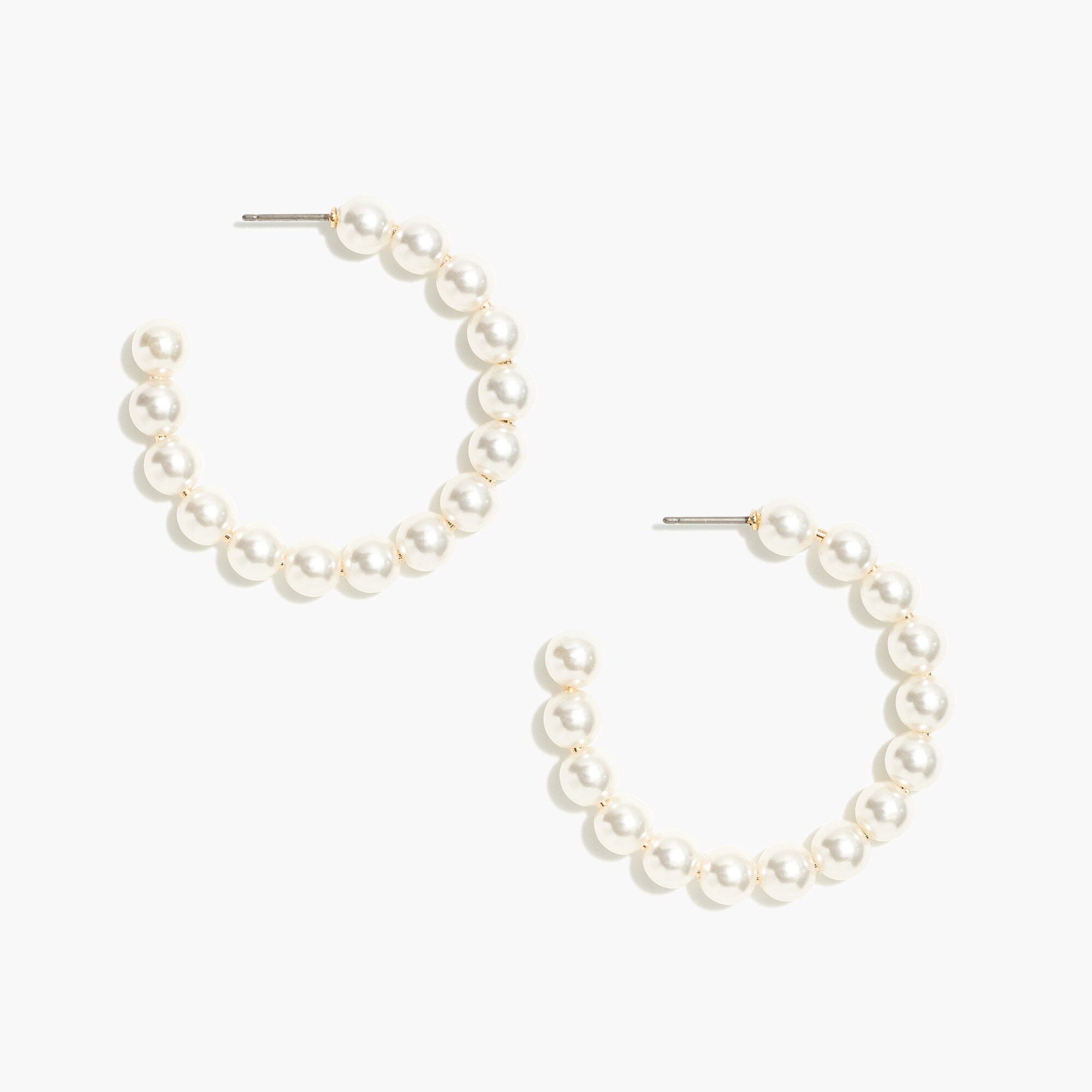 Pearl hoop earrings