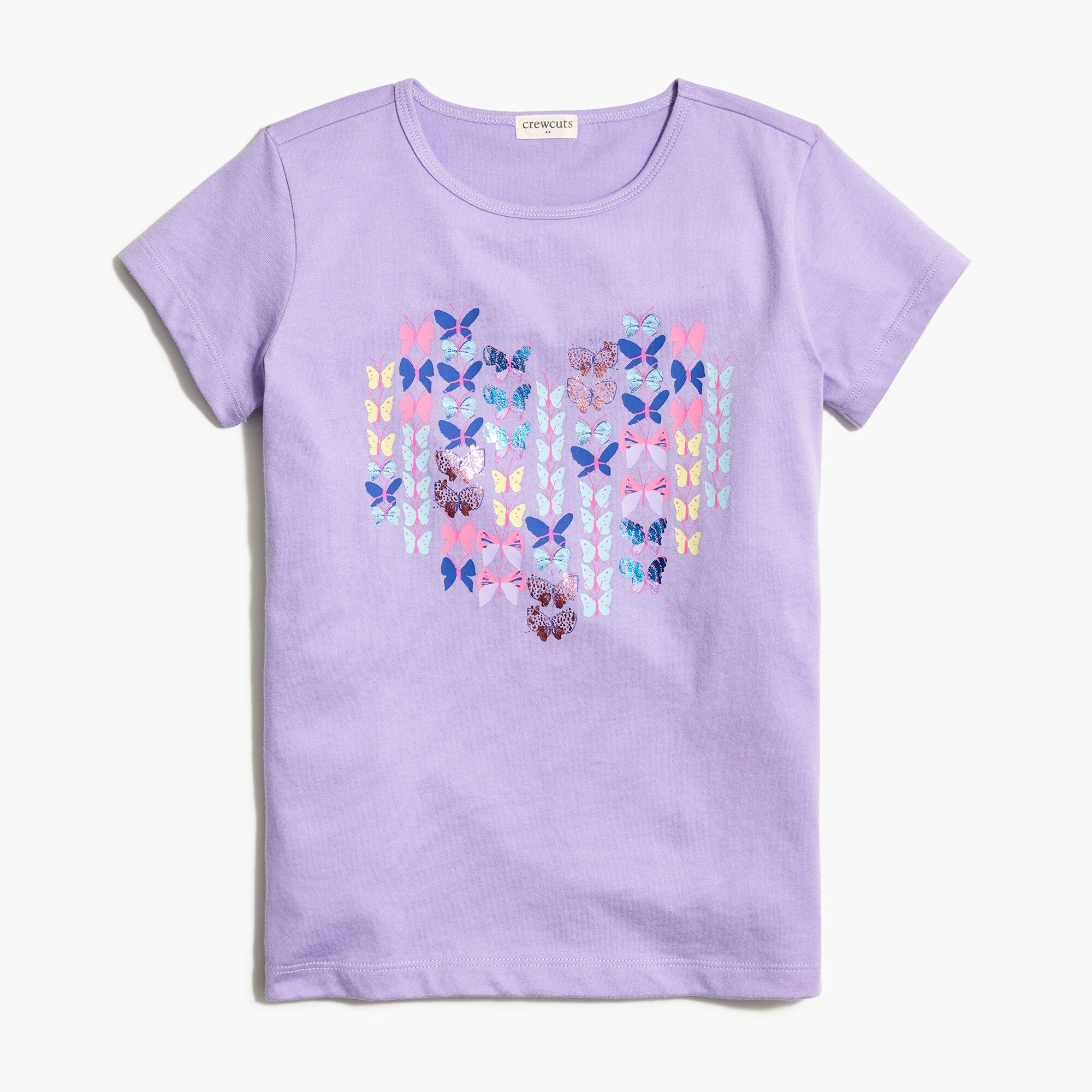 girls' butterfly heart graphic tee for girls