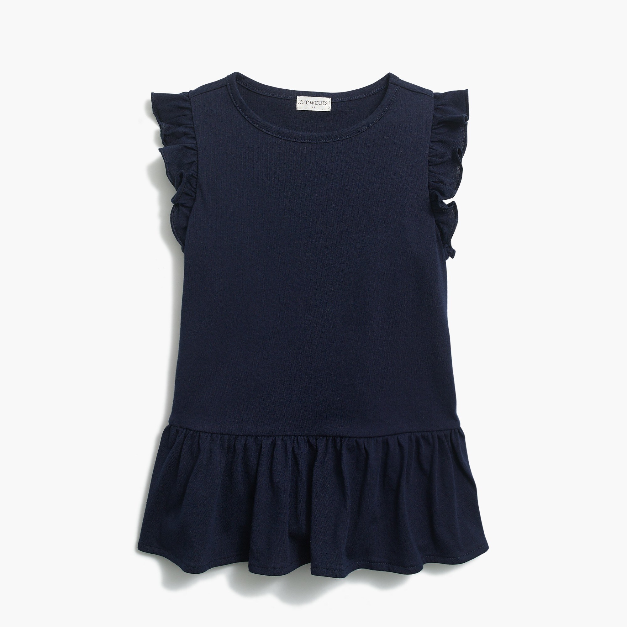 Girls' flutter-sleeve peplum top