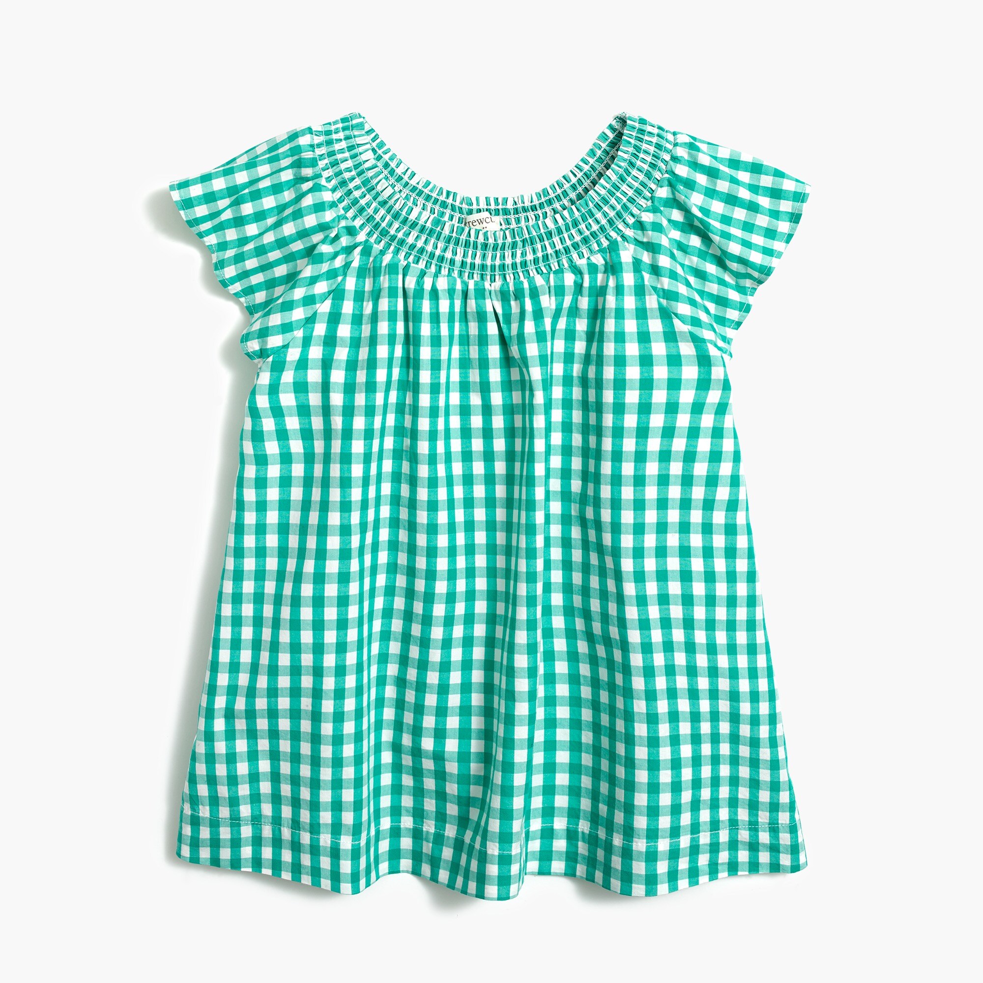 girls' ruffle top in gingham for girls