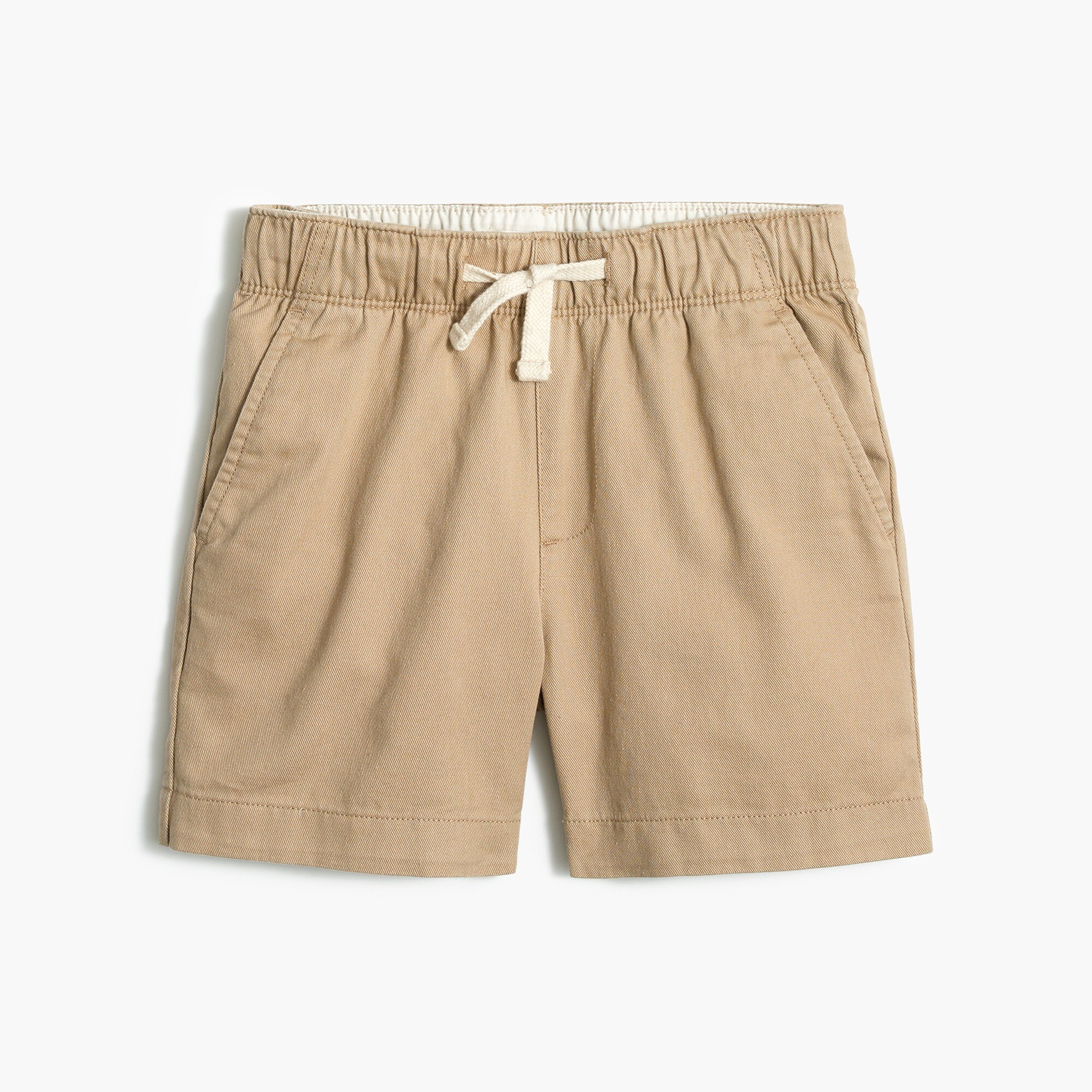 boys' drawstring twill dock short for boys