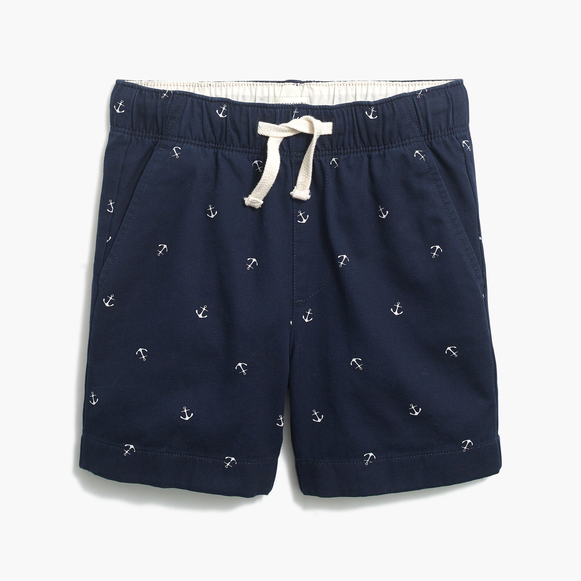 boys' drawstring printed dock short for boys