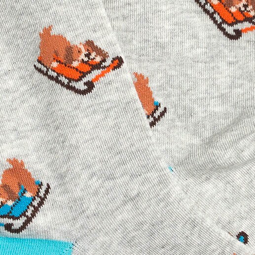 Sledding dogs trouser socks HTHR GREY DOGS sledding dogs trouser socks for women