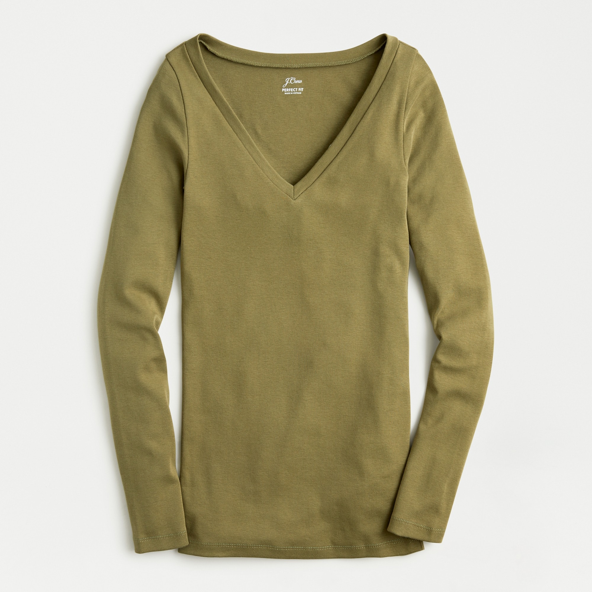 cheap long sleeve v neck t shirts