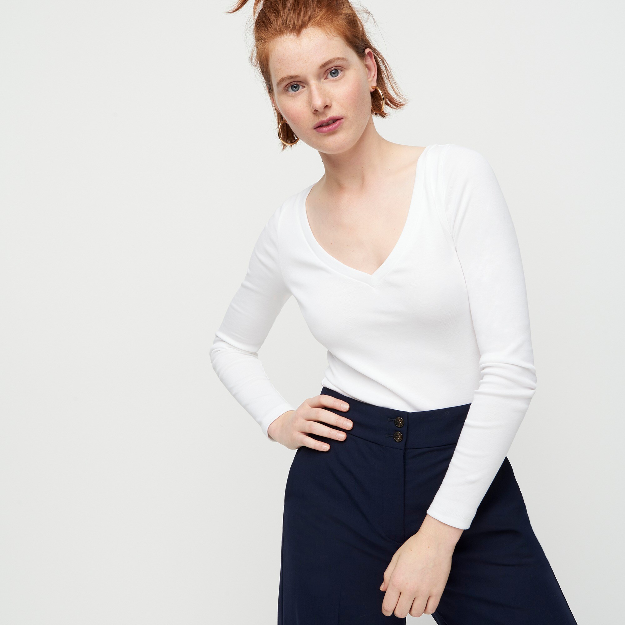 J.Crew Slim Perfect Longsleeve Vneck Tshirt