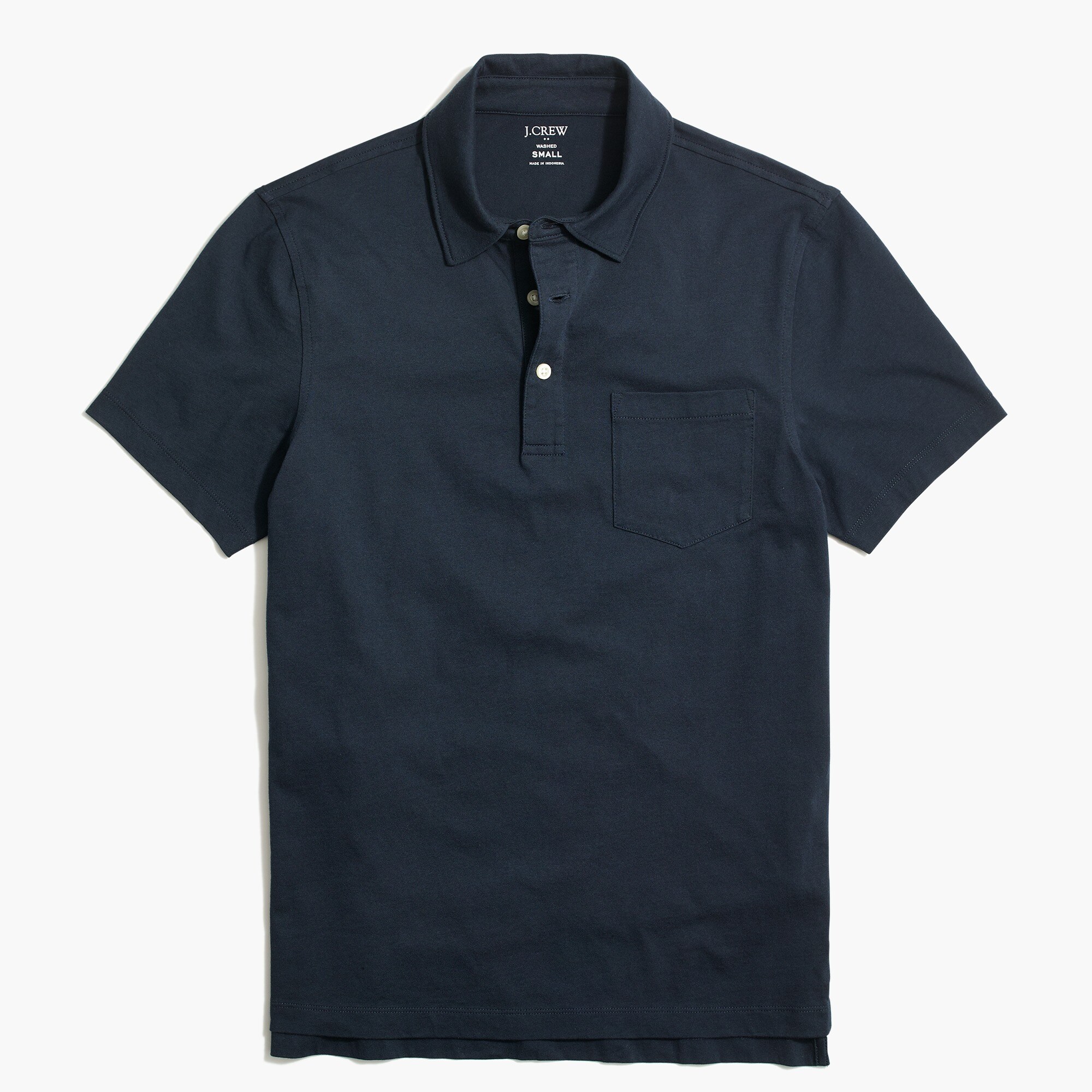 washed jersey polo shirt for men
