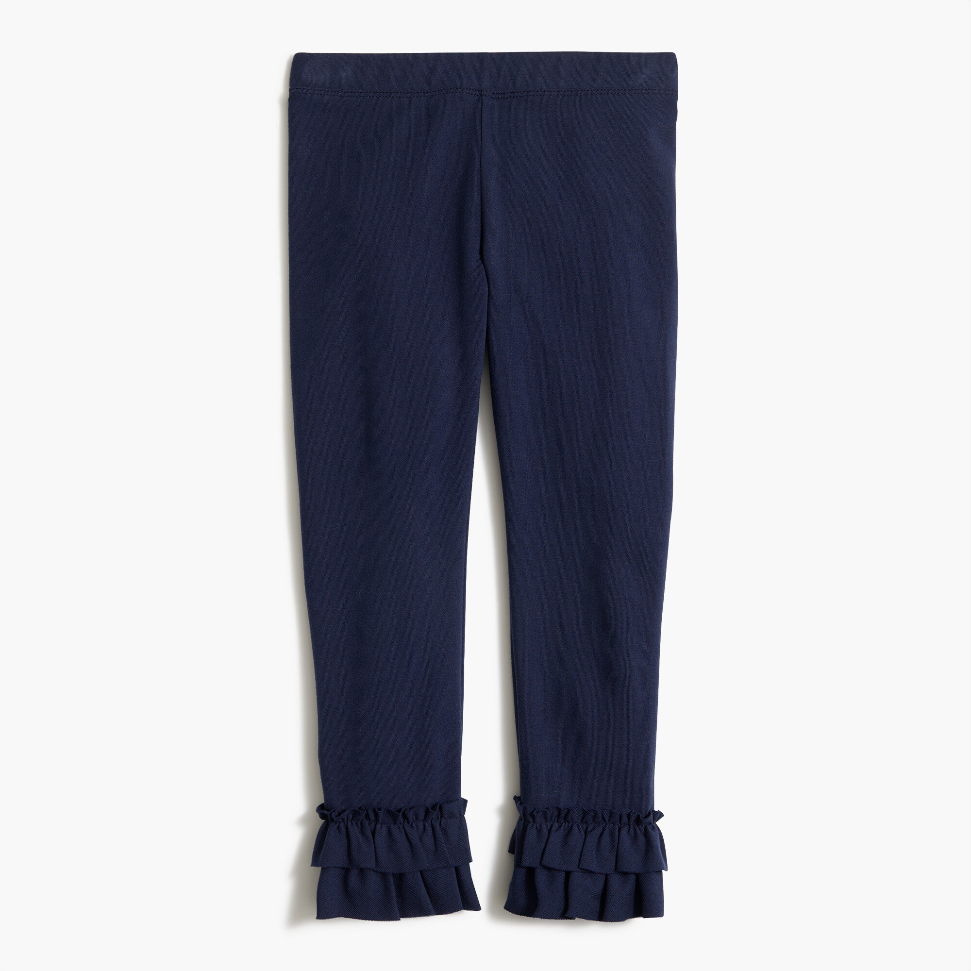 Girls' leggings with ruffled hem