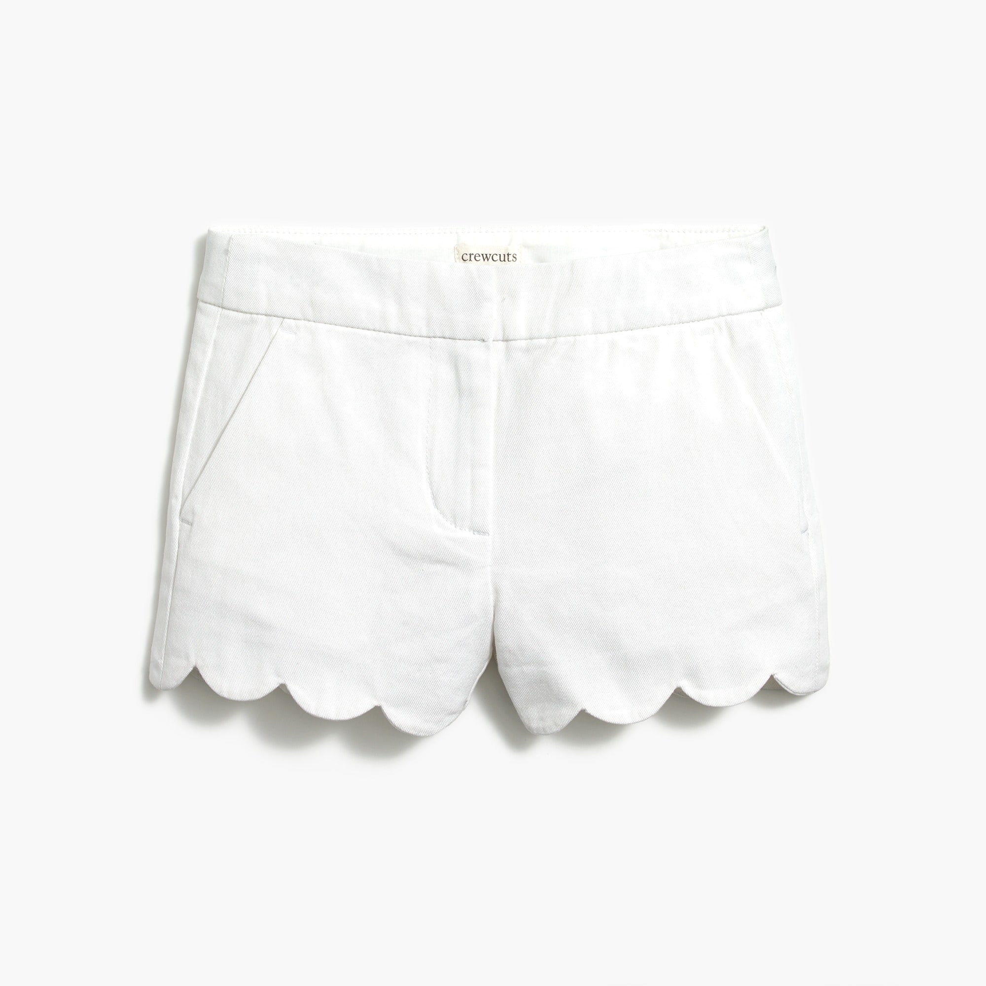 Girls' short with scalloped hem