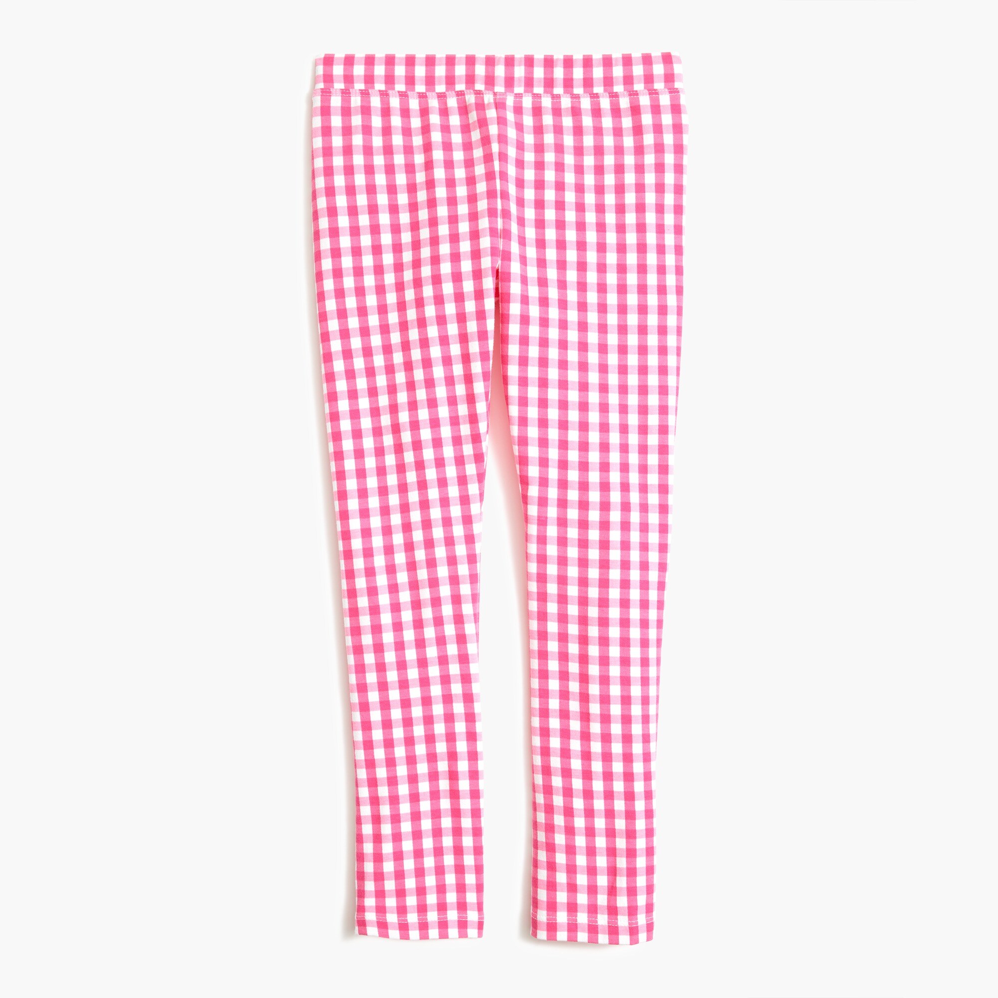 Girls' leggings in pink gingham