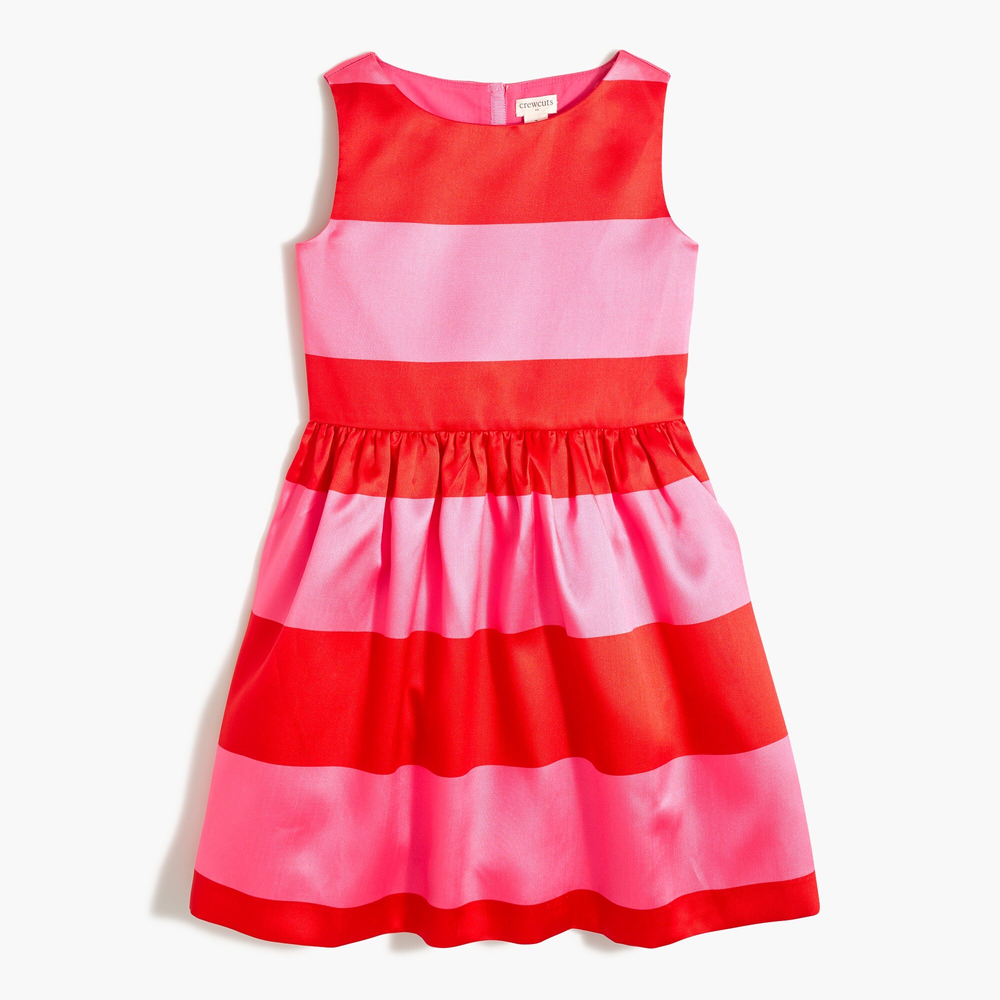 Girls' sleeveless striped dress