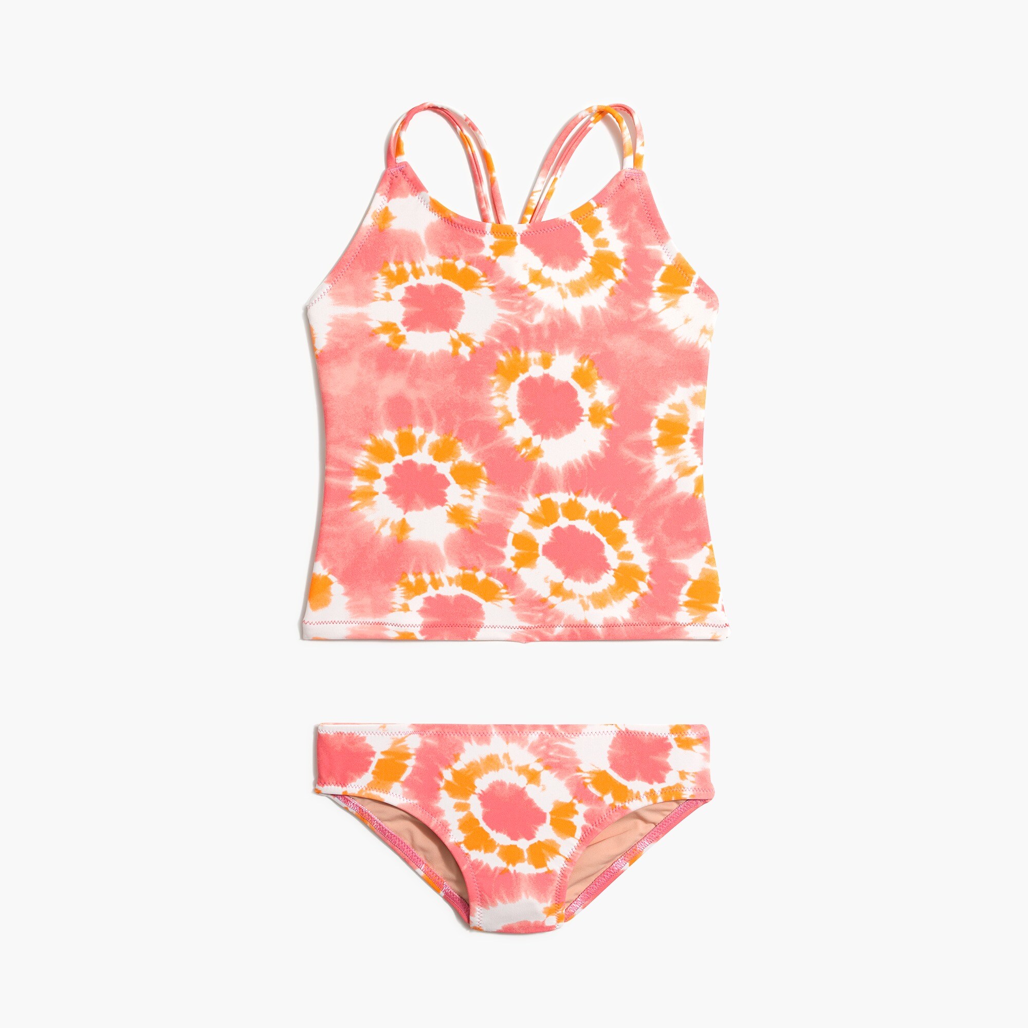 Girls' tie-dye tankini set
