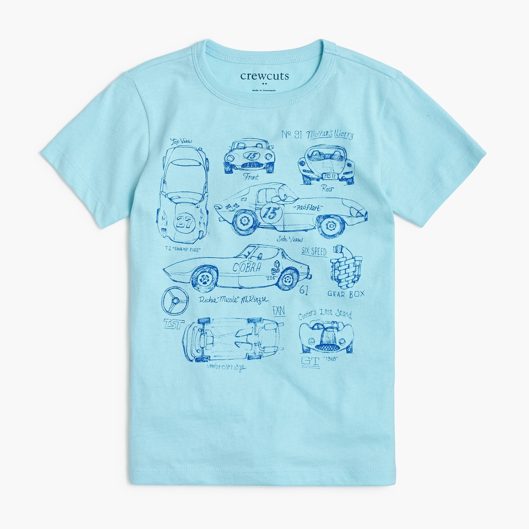 Boys' car sketch graphic tee