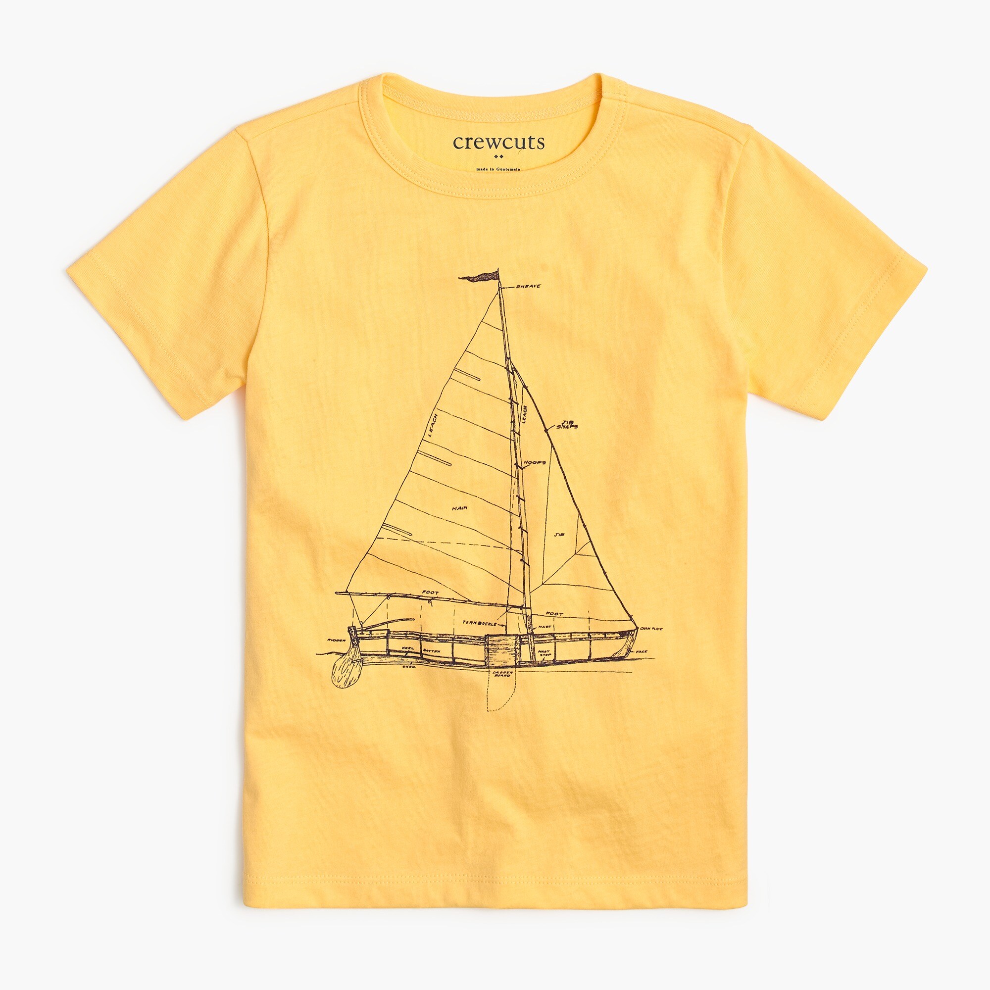 boys' boat sketch graphic tee for boys