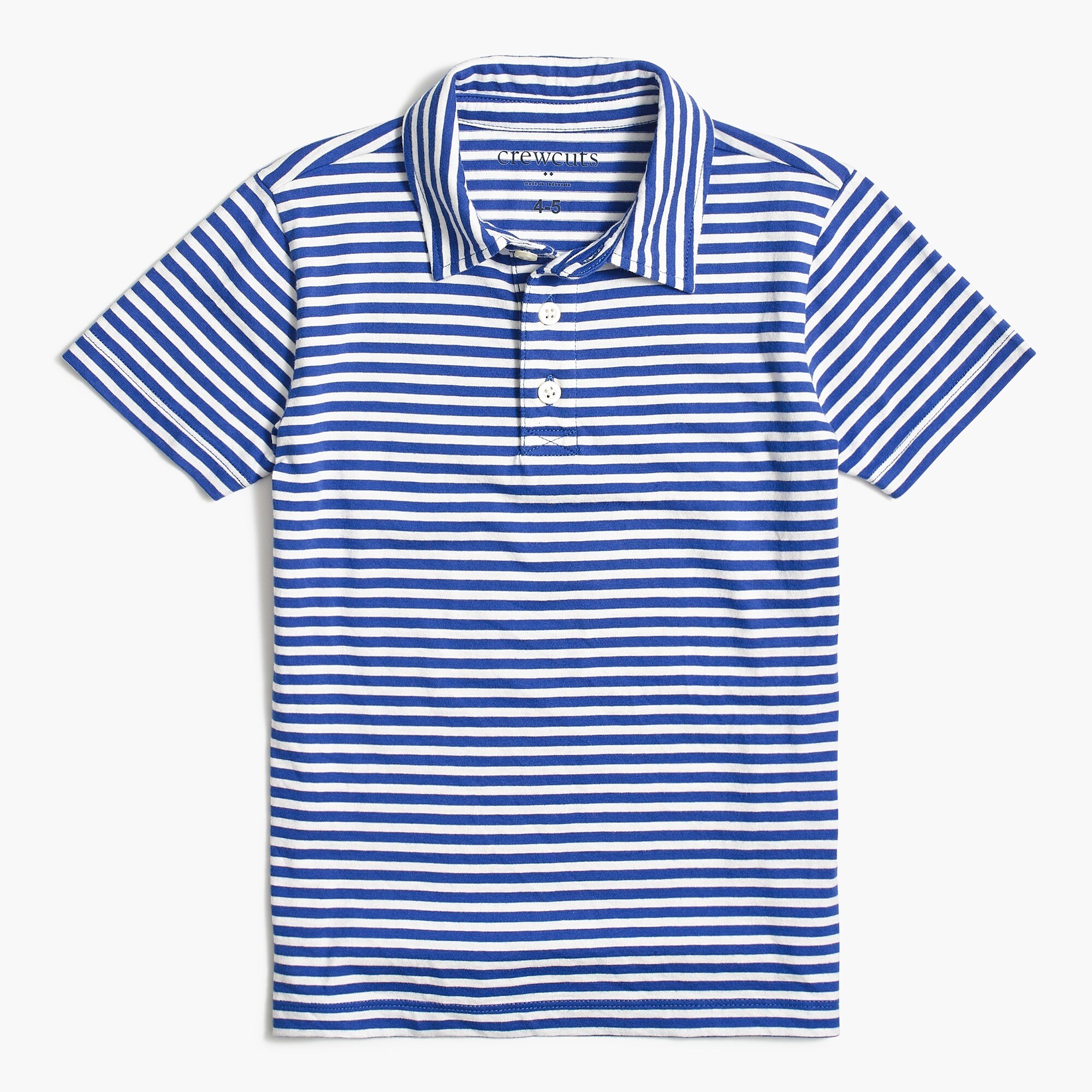 Boys' striped jersey polo shirt