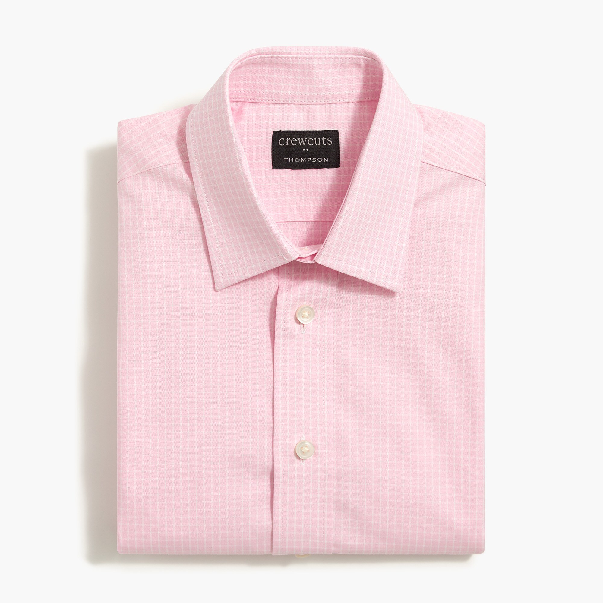 Boys' long-sleeve flex Thompson shirt in windowpane