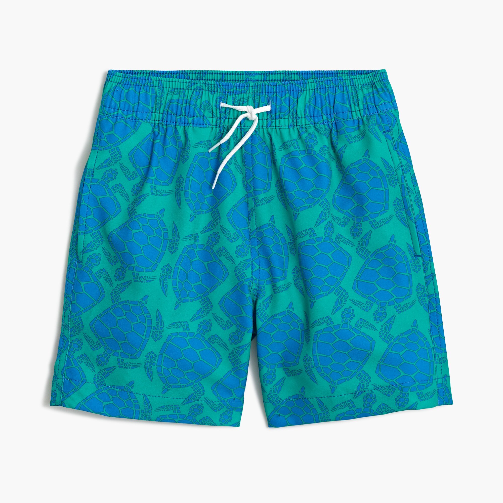 Boys' swim trunk in turtle print