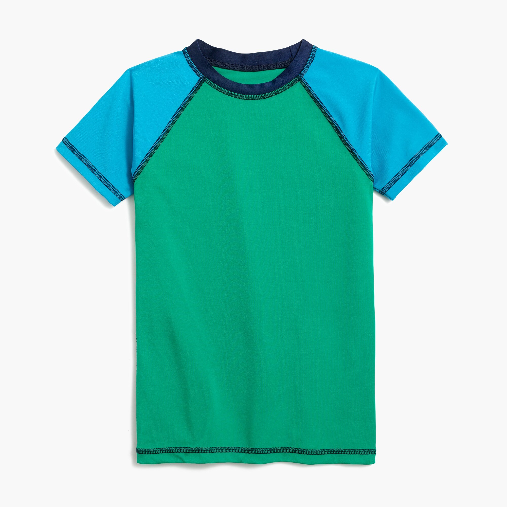 Boys' colorblock short-sleeve rash guard