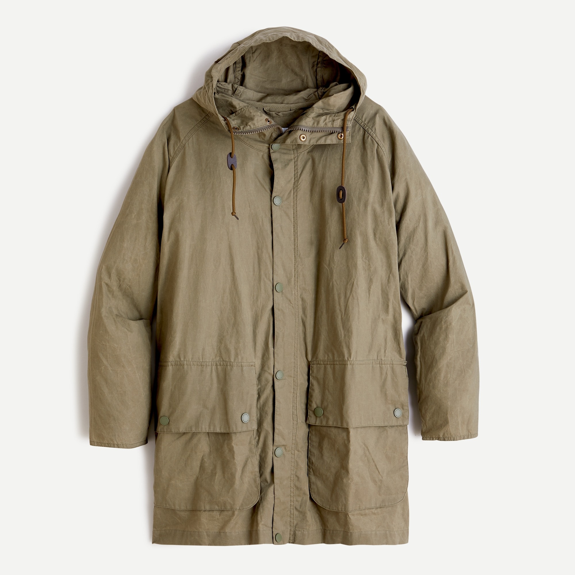 J.Crew Barbour Bedale Hooded Wax Jacket For Men