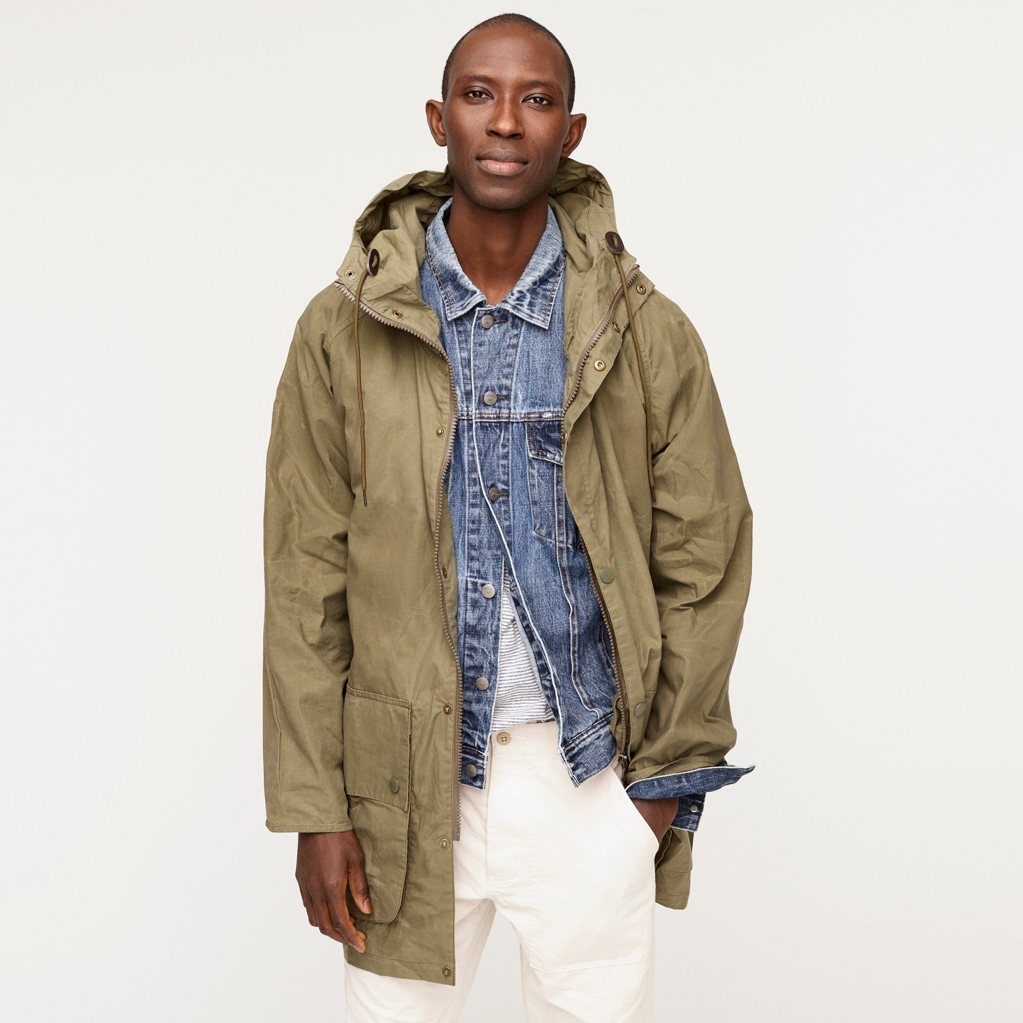 barbour lightweight hooded bedale waxed cotton jacket