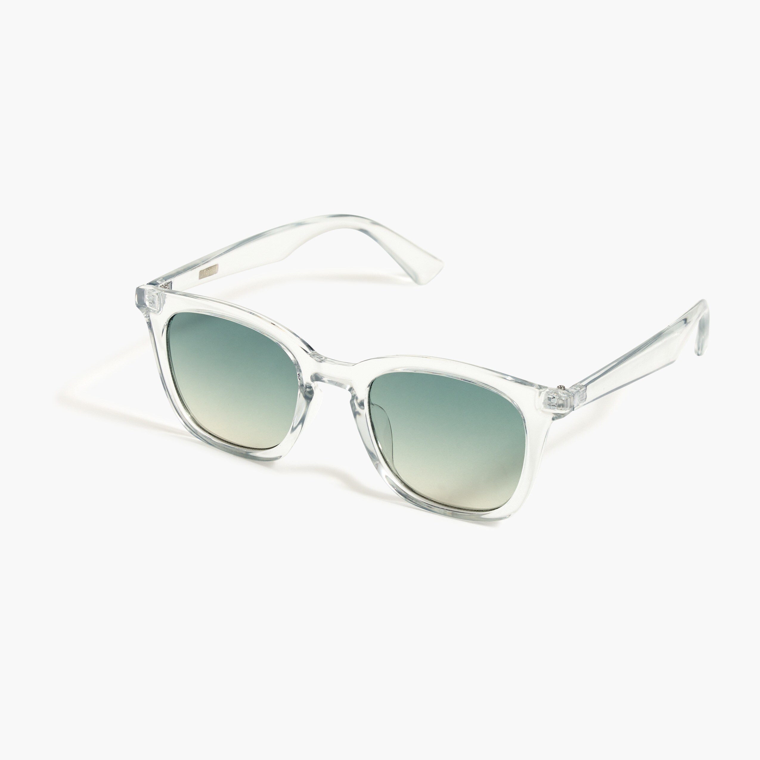 clear square-frame sunglasses for men