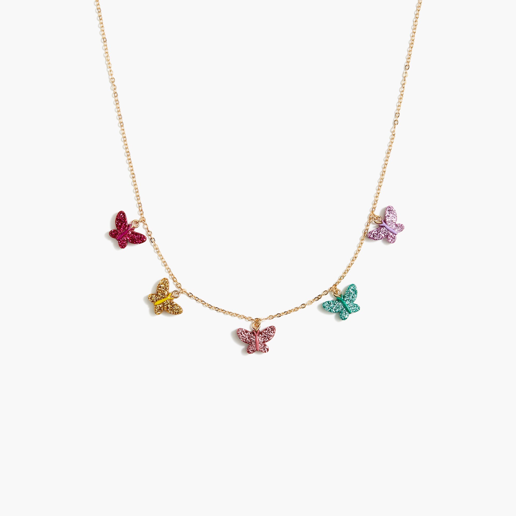 girls' butterfly charm necklace for girls