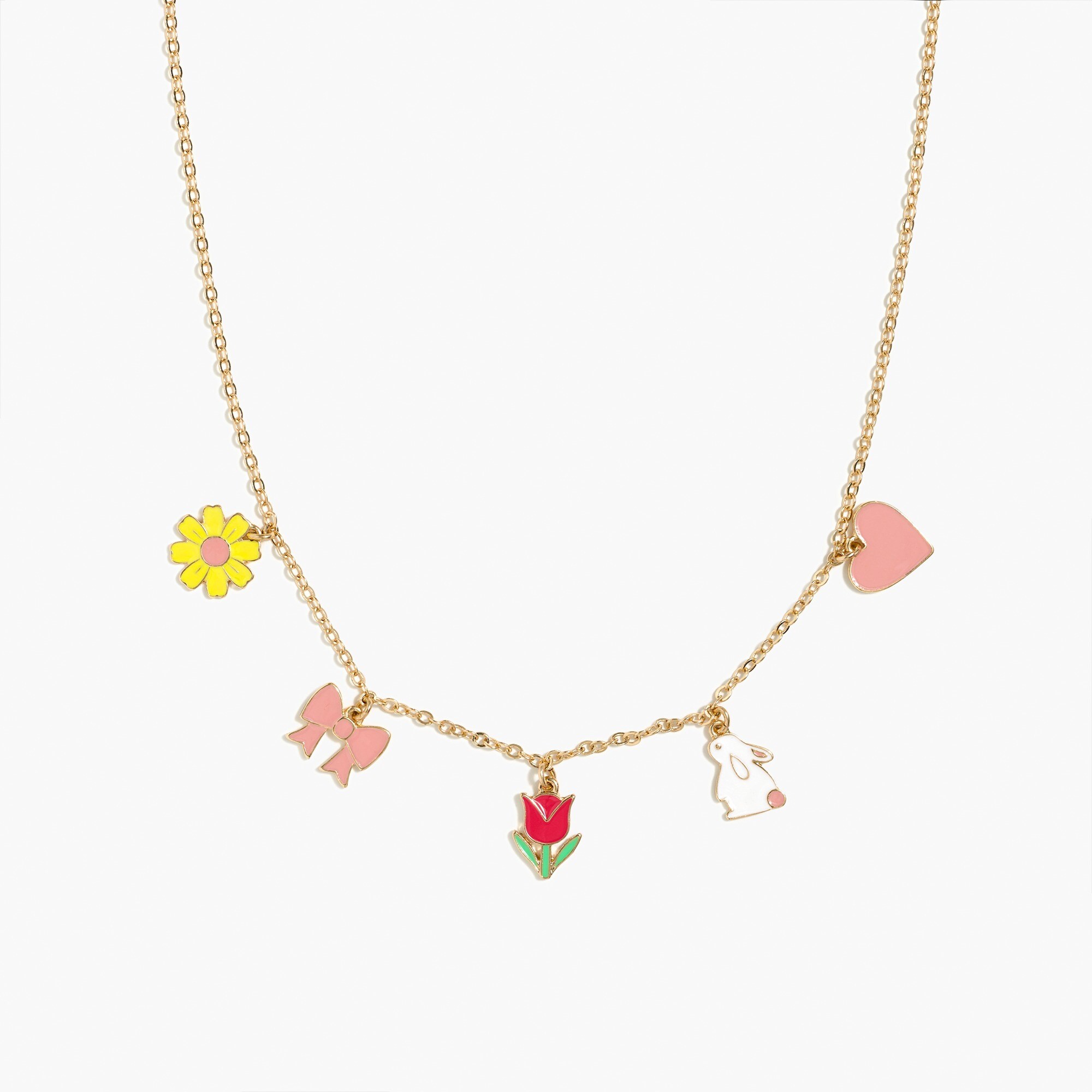 Girls' spring charm necklace