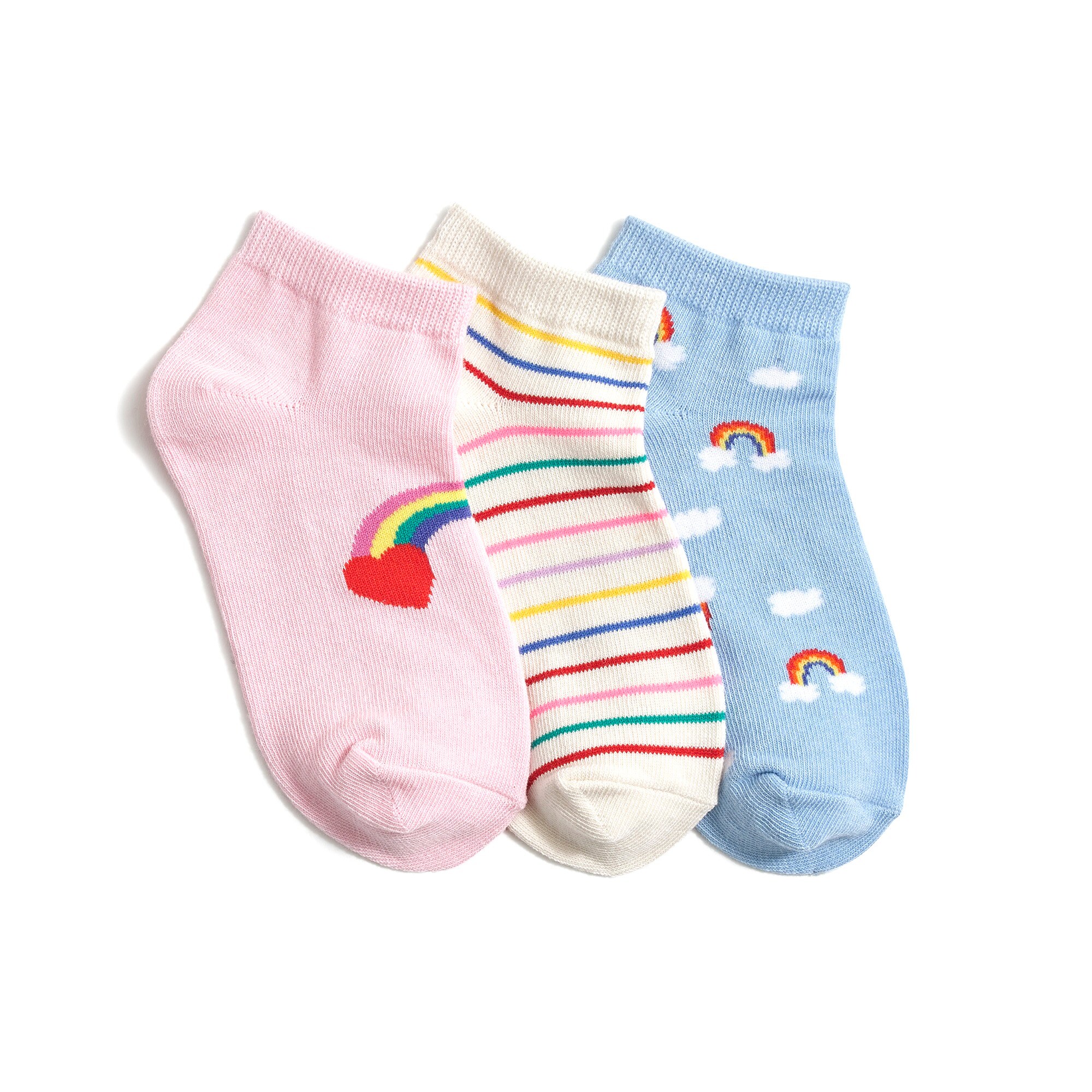 Girls' rainbow socks 3-pack