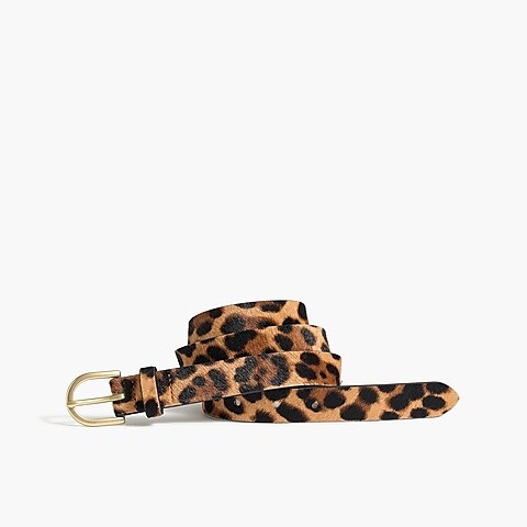  Leopard calf hair belt