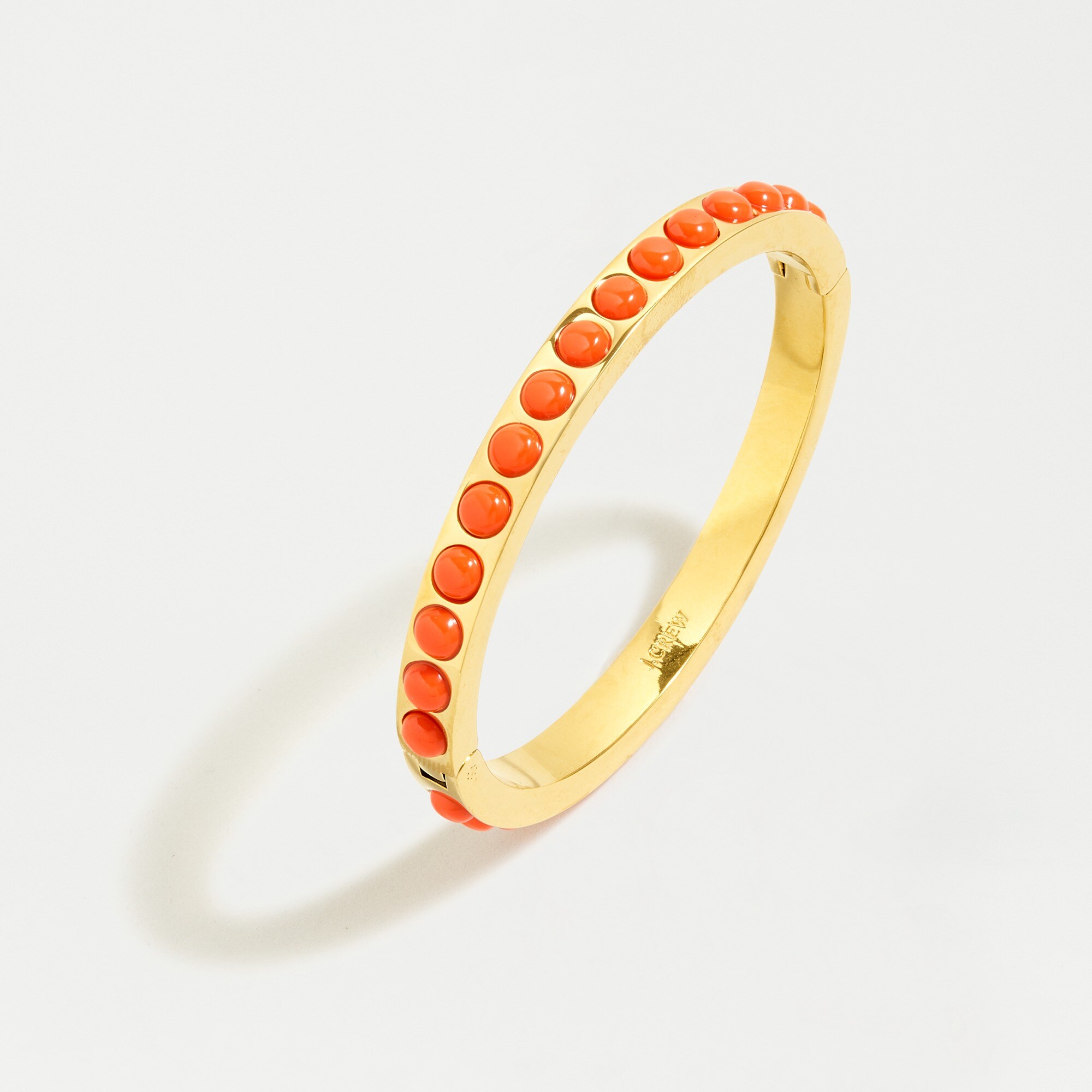 Mini gumdrop stone hinge bracelet