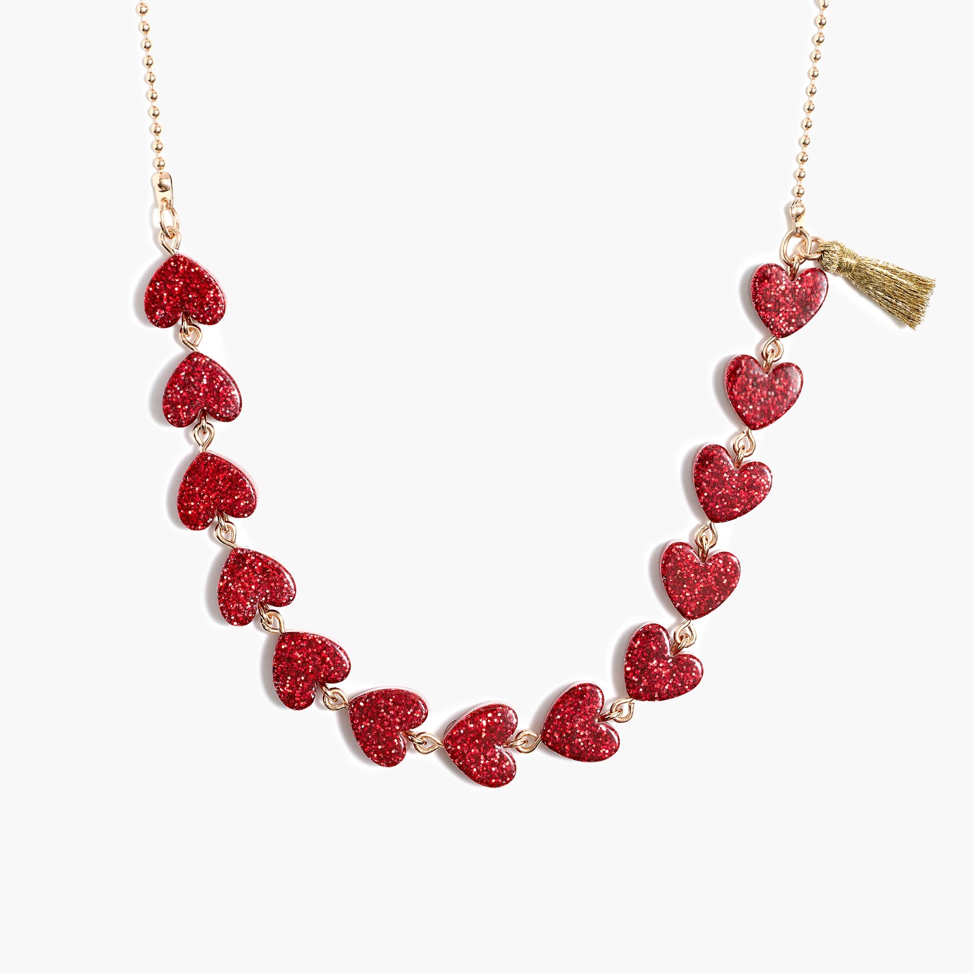 Girls' heart tassel necklace