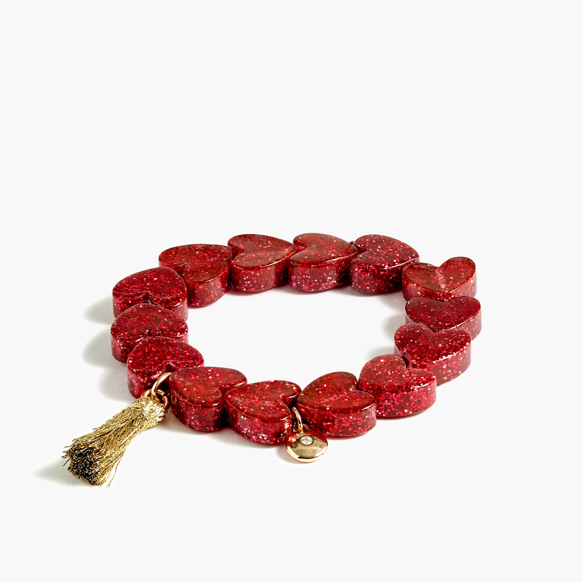 Girls' heart tassel bracelet