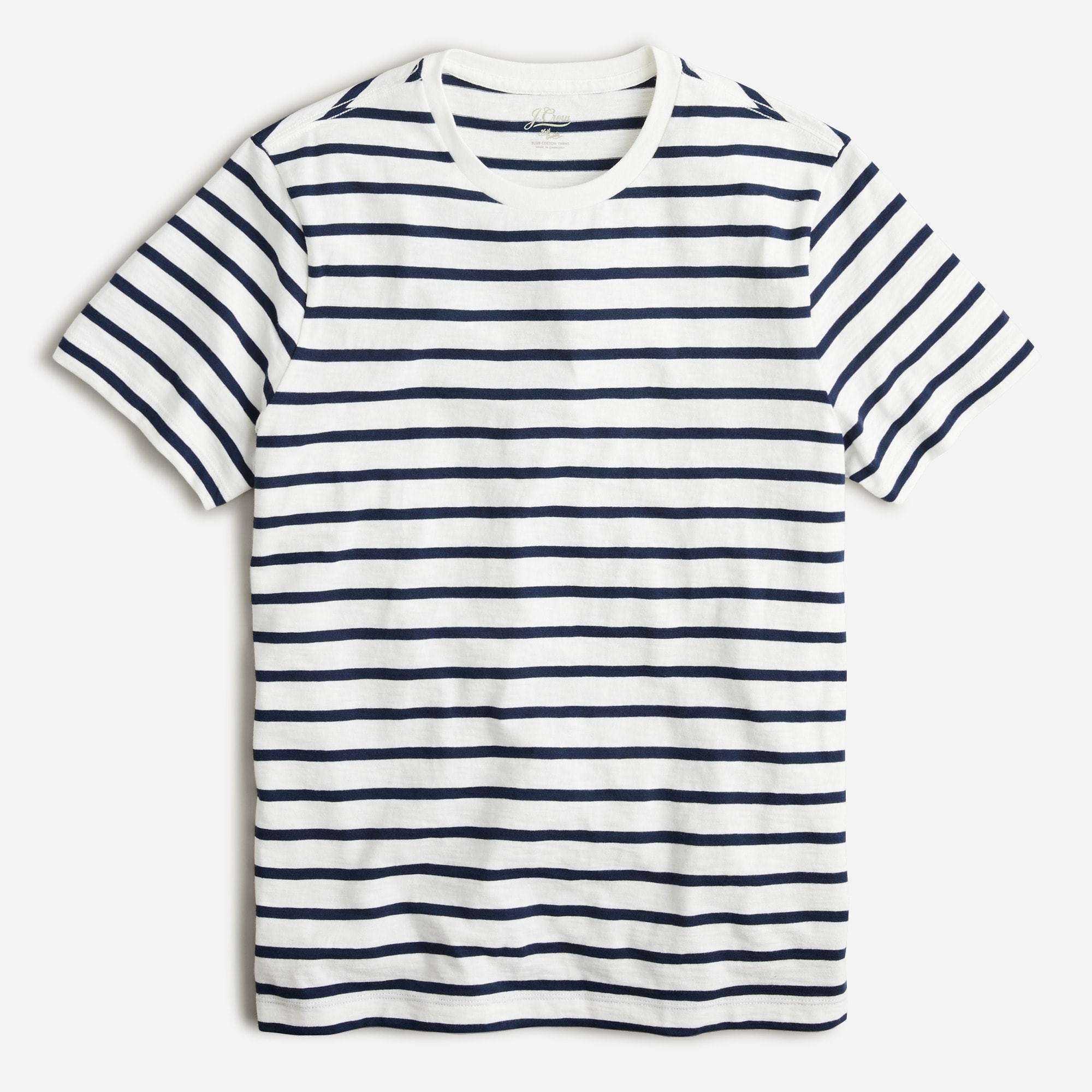 J.Crew: Slub Jersey T-shirt In Deck Stripe For Men