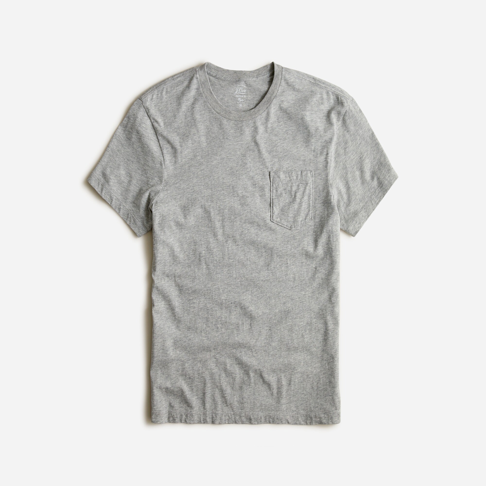Broken-in short-sleeve pocket T-shirt