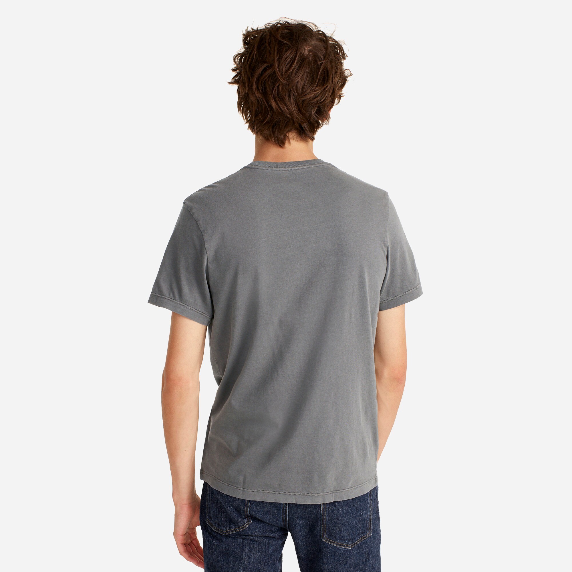 Men's Short Sleeve Pocket Work T-Shirt - Lightweight, Breathable Cotton Blend Tee With Chest Pocket (Heather Grey)