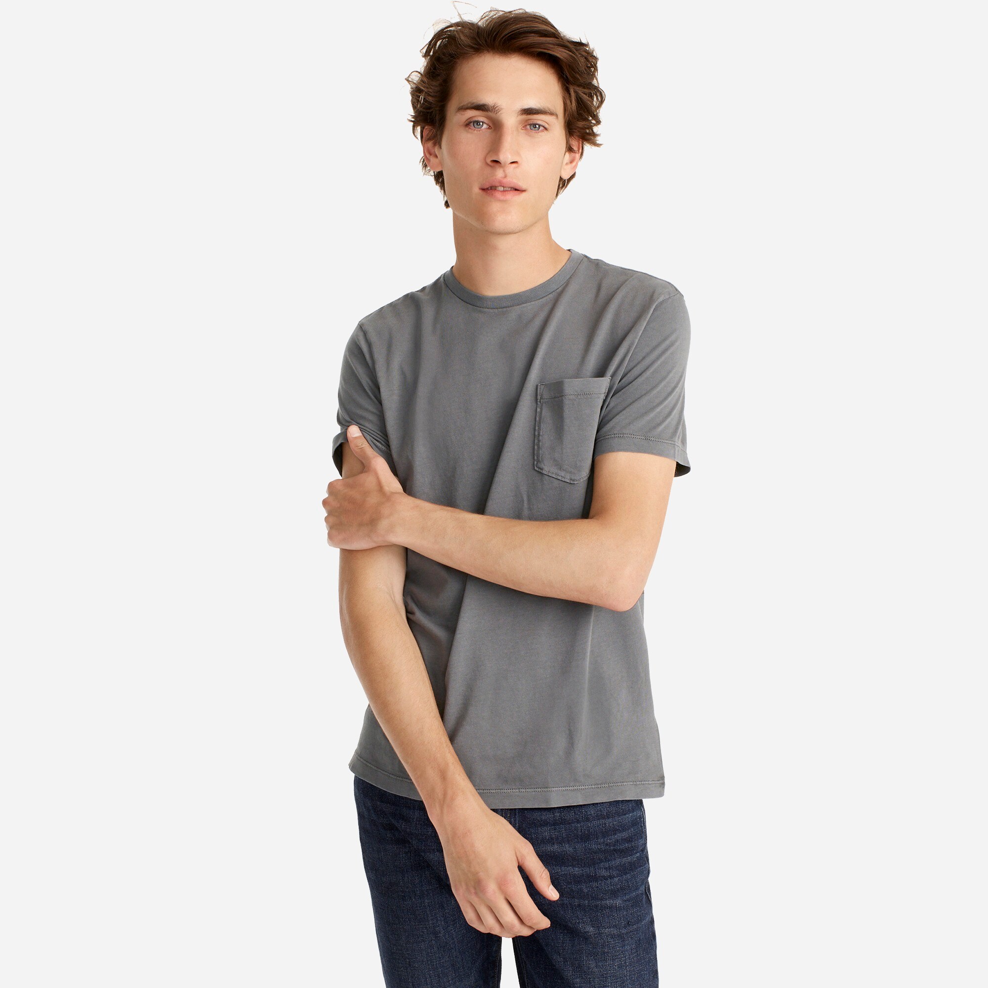 Slim Broken-in pocket crewneck T-shirt