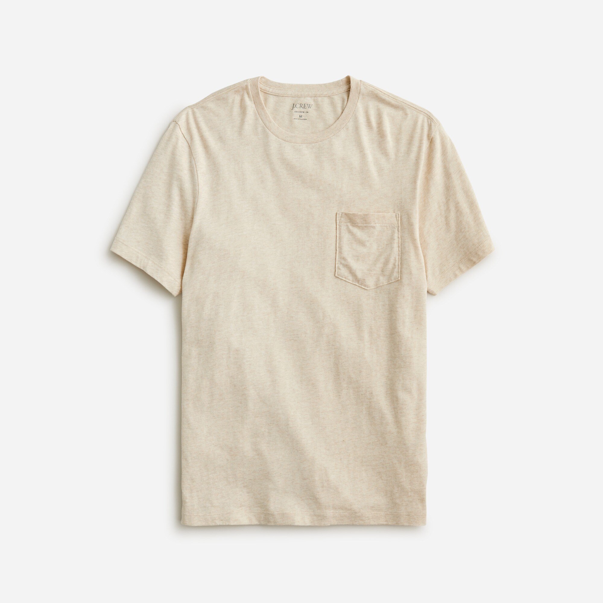 Broken-in short-sleeve pocket T-shirt