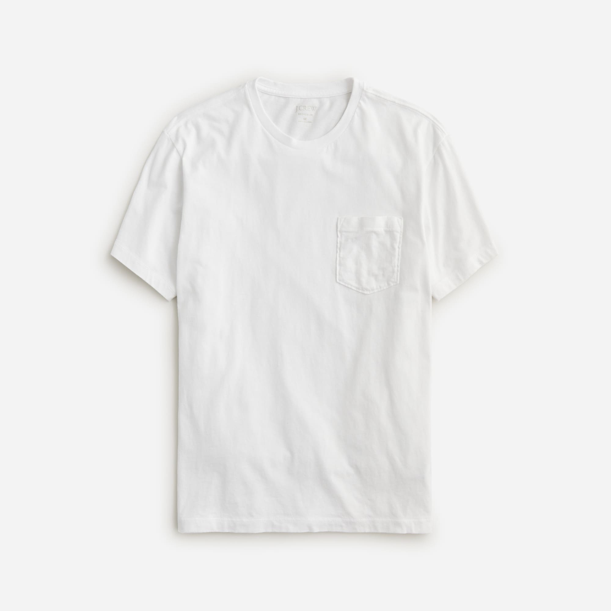 Broken-in short-sleeve pocket T-shirt