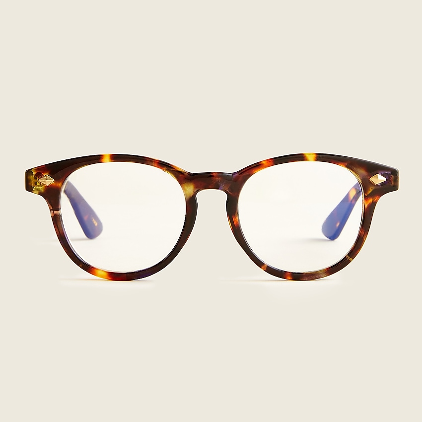 j.crew: round blue-light glasses for women, right side, view zoomed