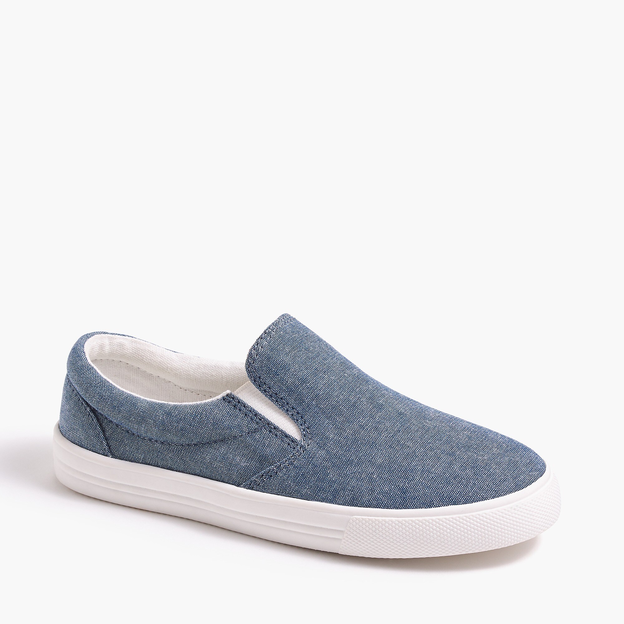 Boys' chambray slip-on sneakers