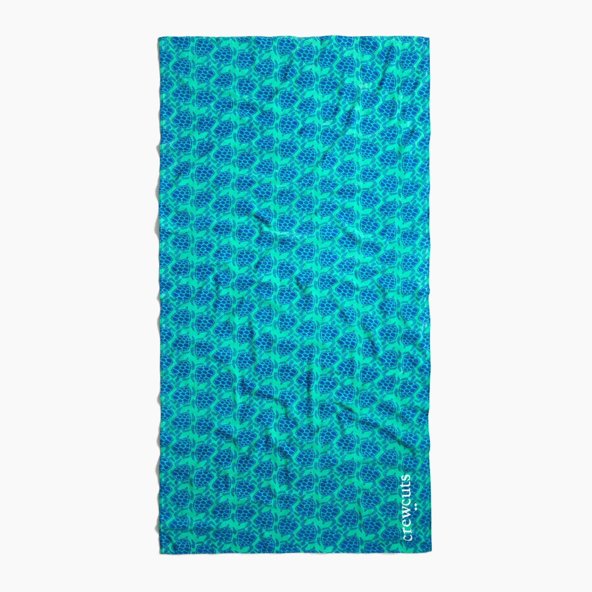 kids' towel in turtle print for boys