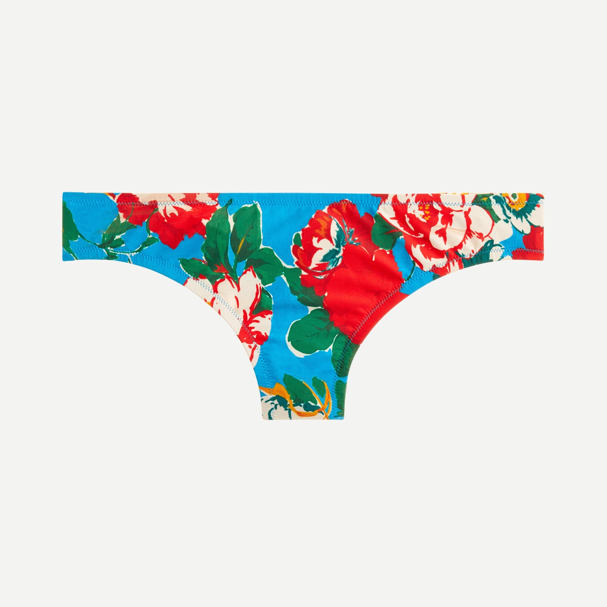 California Waves Junior's Flowery Flow Hipster Bikini Bottoms Swimsuit Purple